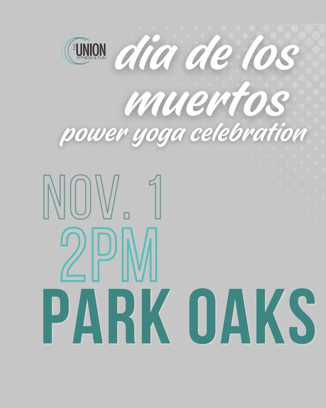 Bring a photo of your loved one to our Altar and Ofrenda at Park Oaks.  Join us for a Power Yoga Celebration on November 1, 2PM at Park Oaks. 💕