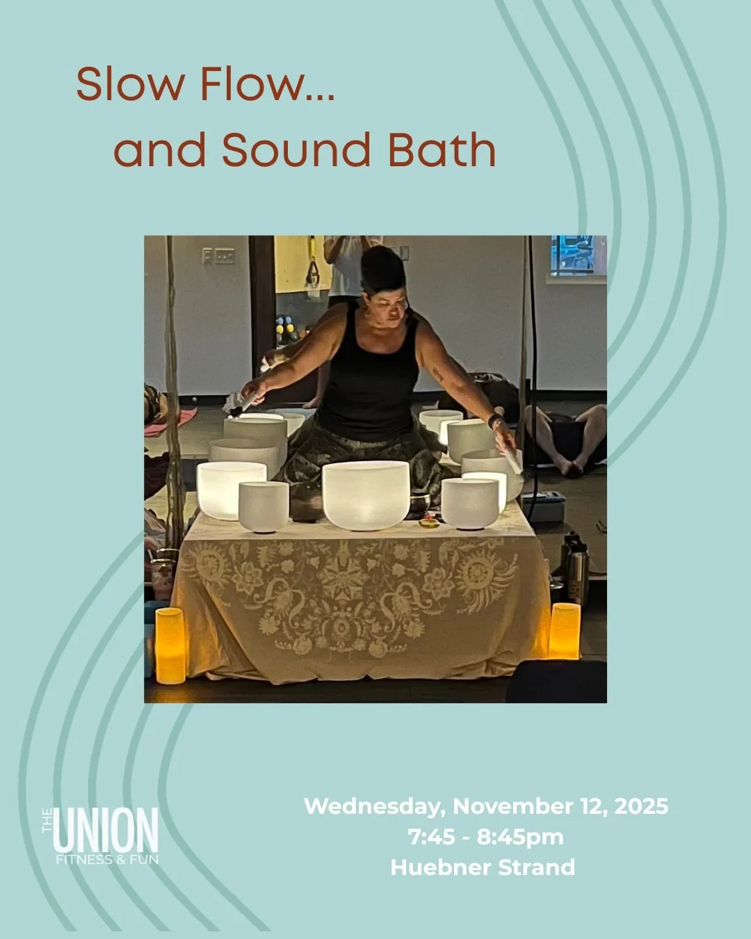 Slow Flow and Sound Bath
Join us for an immersive experience creating whole body harmony.
This is a class promoting meditation and relaxation by engaging in gentle movement, restorative poses and the vibrational power of sound. 
7:45pm - 8:45 pm, Wed