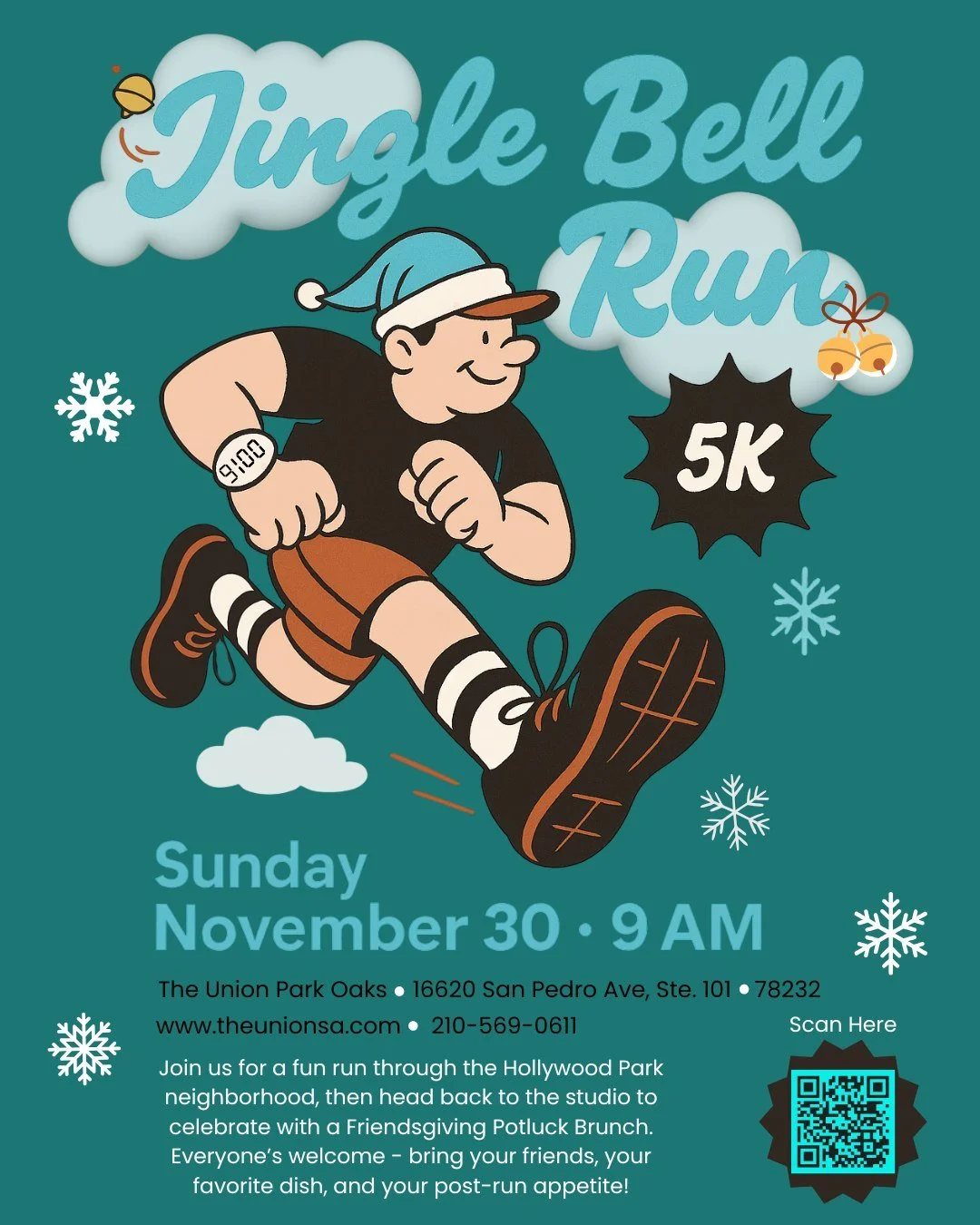 🎅 The Jingle Bell Run is almost here! 🎄
Join us Sunday, November 30 at 9 AM for a FREE 5K Fun Run starting at City Hall in Hollywood Park!

You can park at:
🚗 The Union (then walk over)
🚗 City Hall
🚗 Chester&rsquo;s Hamburgers

We&rsquo;ll jog, 