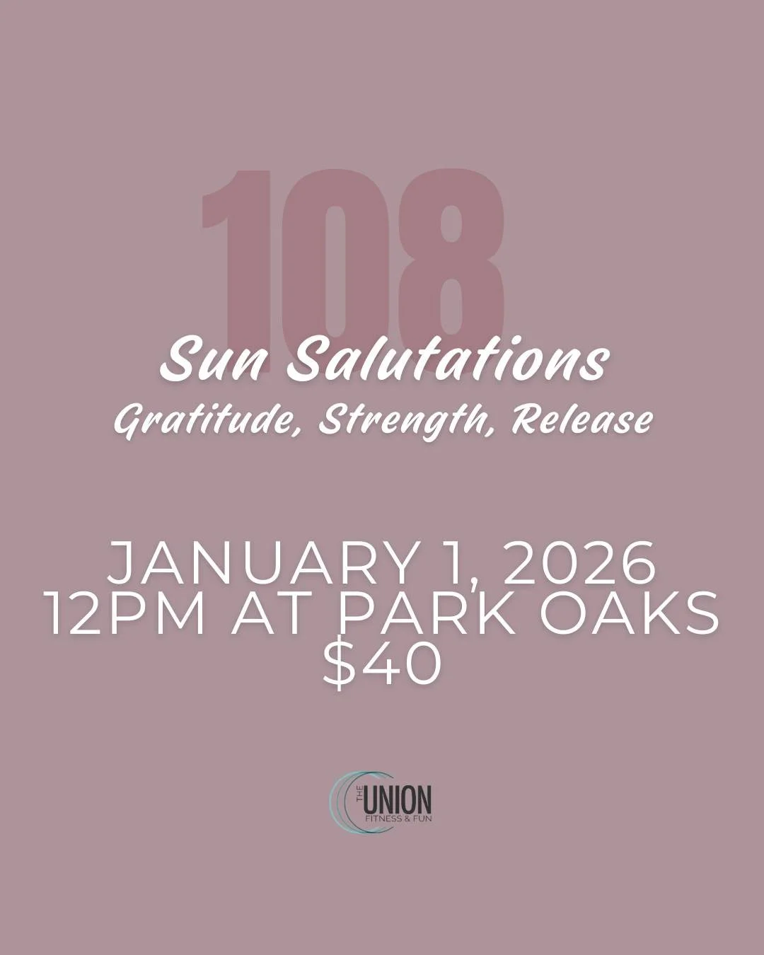 Join us for an invigorating practice to kick off the New Year!  Honor where you've been, find joy in your capability and let go of what you no longer need.  We cannot wait to share this time with you!