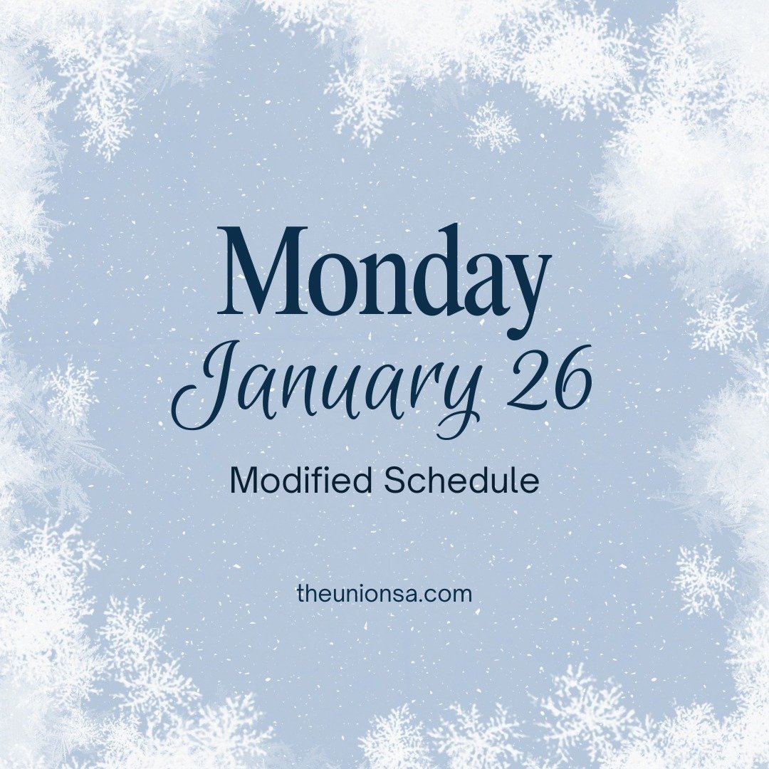 Schedule Update | Monday, January 26 ❄️

Due to ongoing conditions, we&rsquo;ve made a few adjustments to tomorrow&rsquo;s schedule.

Morning classes cancelled:
&bull; 5:00 AM WOD &ndash; Park Oaks
&bull; 6:00 AM TRX Shred &ndash; Alamo Heights
&bull
