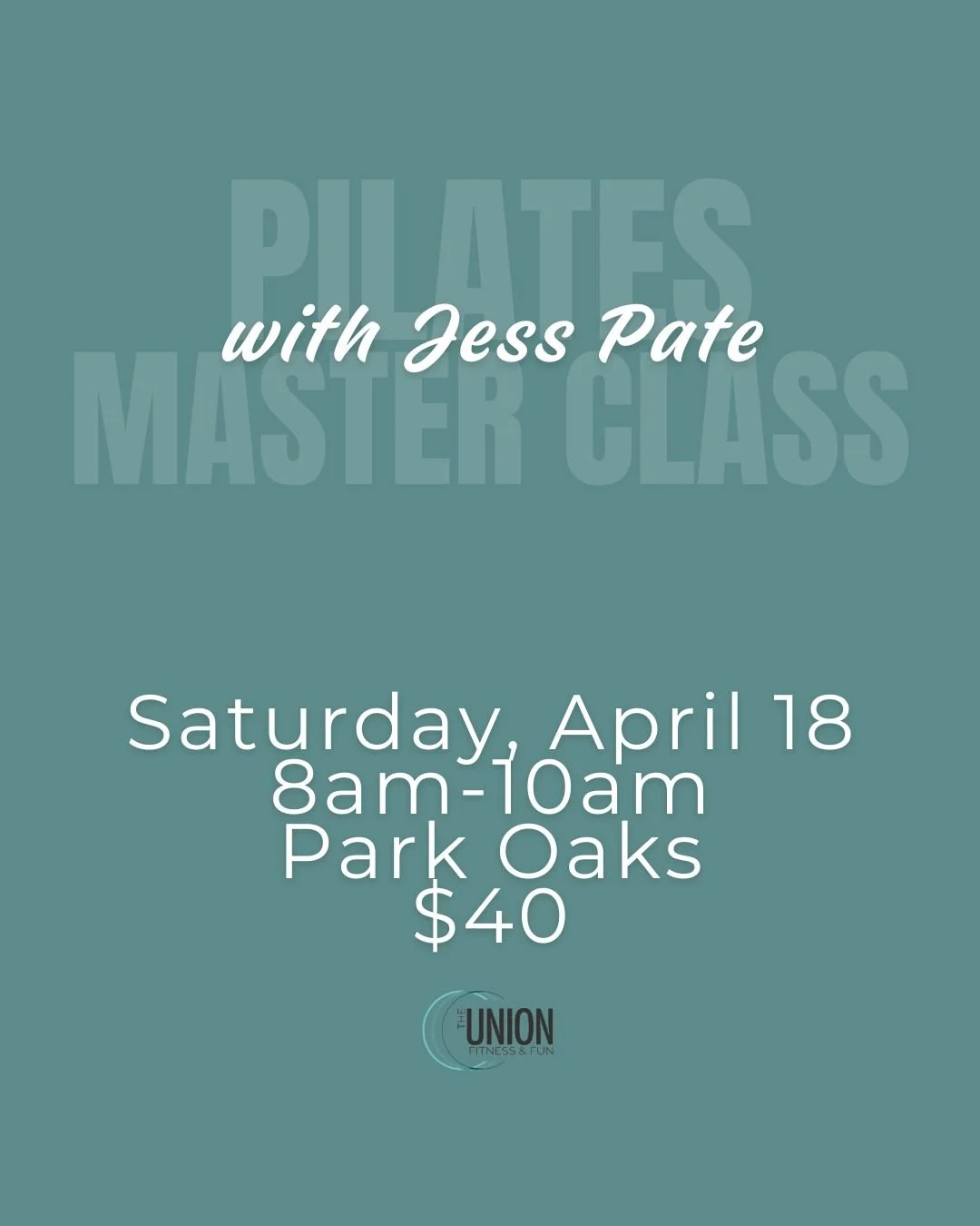 Join us for an opportunity to learn and grow in your Mat Pilates practice with guest teacher, Jess Pate.  Strengthen your core  and improve posture and alignment.  Beginner friendly and also a challenge for experienced practitioners.  Let's get our h