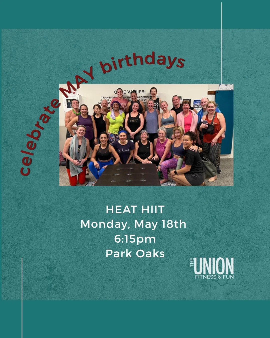 Birthdays, Burpees and Bubbly!  Come get your SWEAT on and help us to celebrate our community May birthdays! 🎂🥂🔥
Sign up here: https://momence.com/l/lkhRJDbo