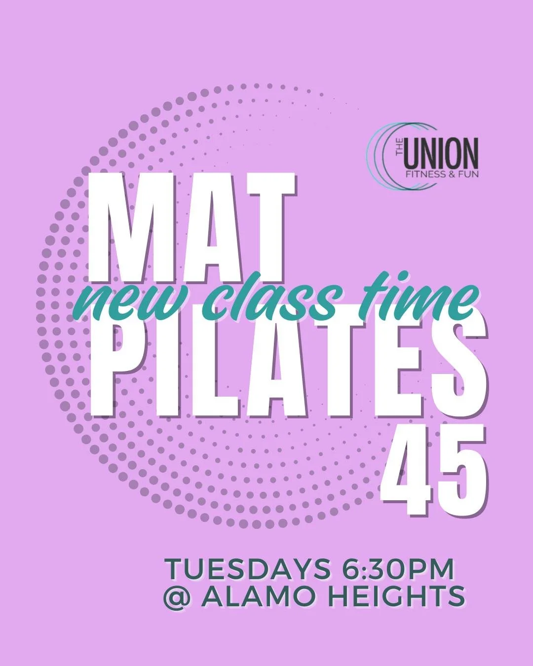 You asked. We listened.  Taking the show on the road!  NEW CLASS OPTION!!!! Mat Pilates 45 minute class, now every Tuesday at Alamo Heights 6:30PM.  Starts June 2.  Sign up here: https://momence.com/l/R5hJZJk7