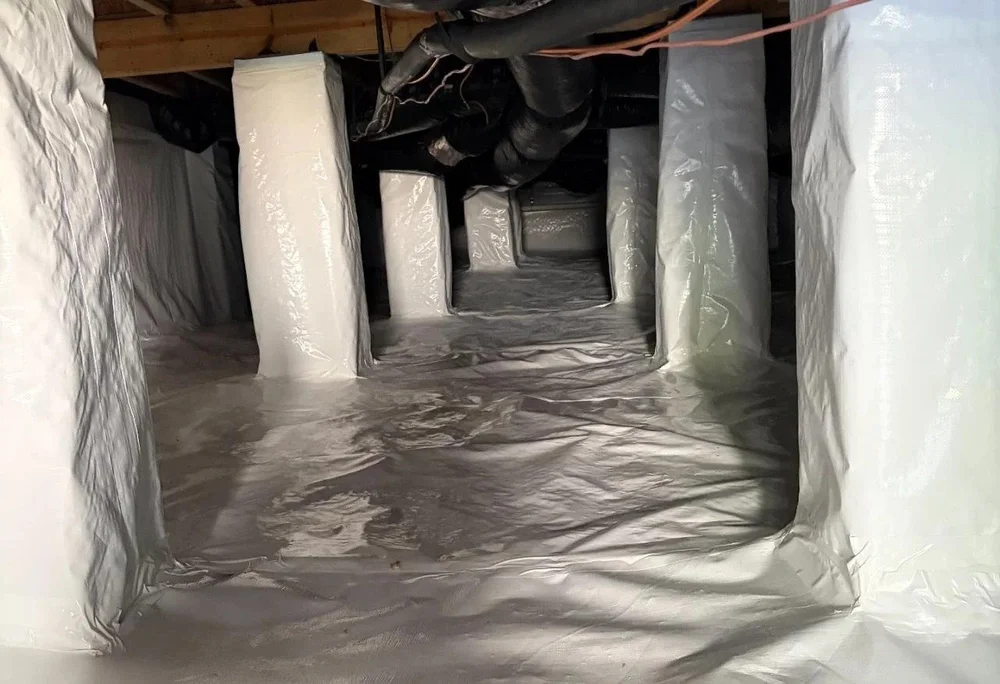 Full encapsulation with every pier wrapped — Crawlspace Crew, Middle Tennessee