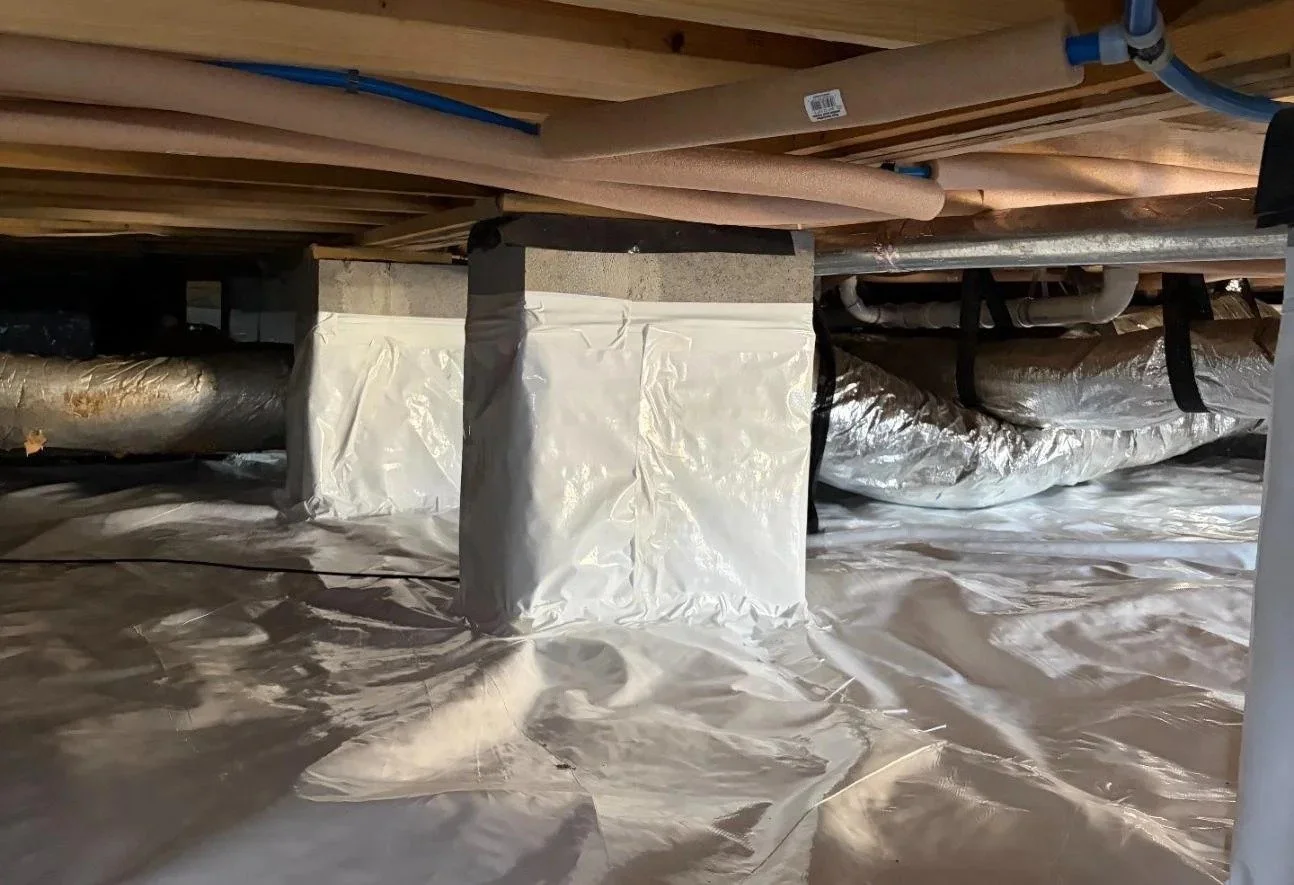 Crawl space pier wrap encapsulation Tennessee