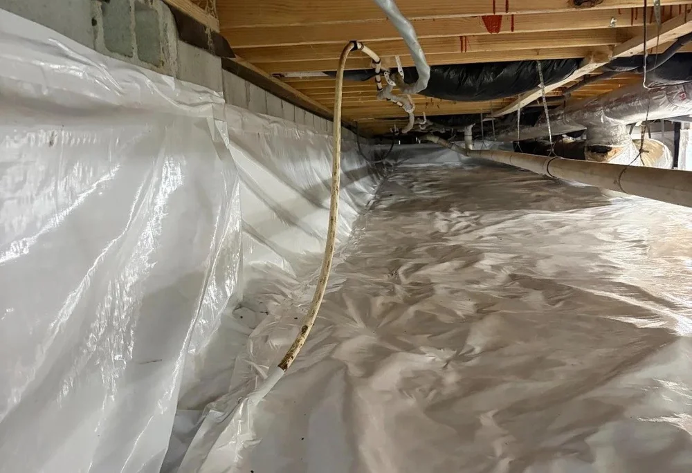 Encapsulated crawl space wall liner — Crawlspace Crew, Middle Tennessee