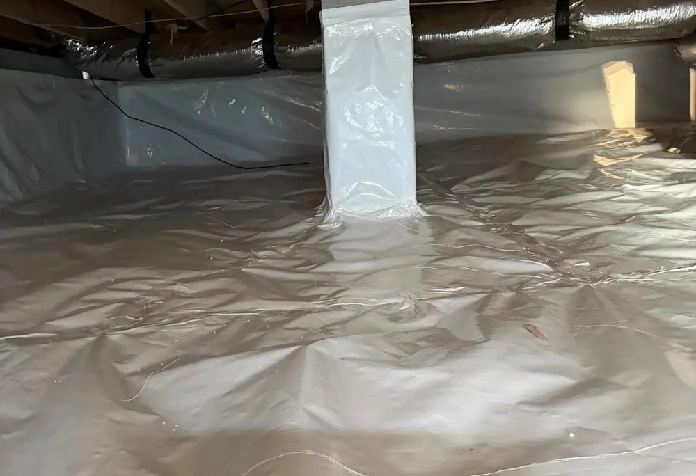 Finished encapsulation with pier wrap — Crawlspace Crew, Middle Tennessee