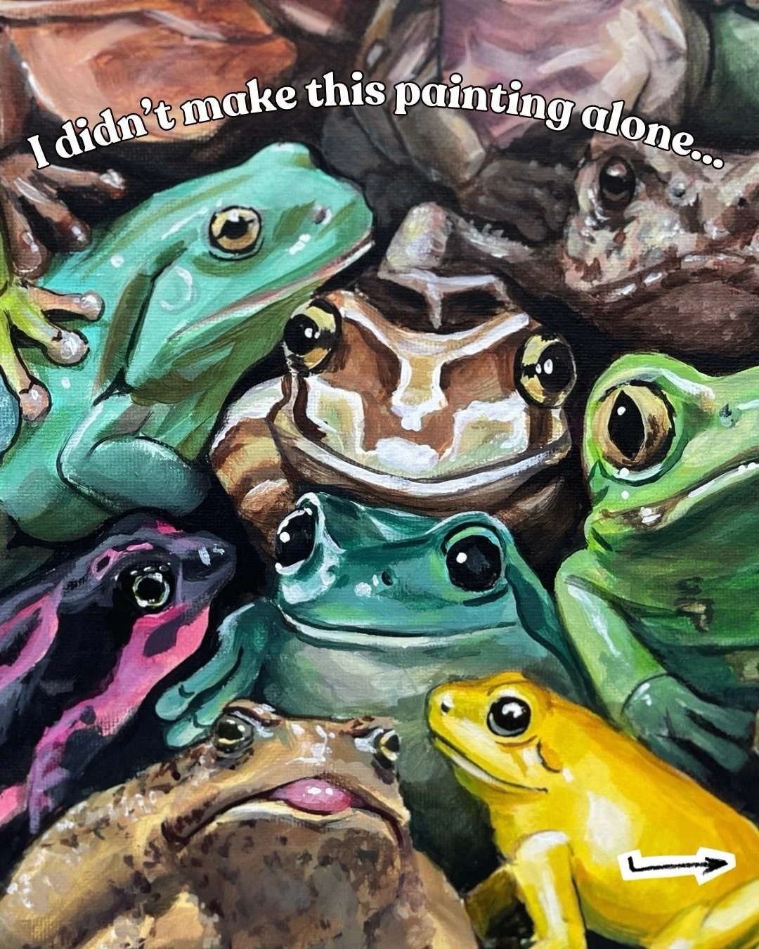 The process behind this piece&hellip; I&rsquo;m so grateful to everyone who helped bring this to life 🐸 This piece has such a special place in my heart because I couldn&rsquo;t have done it without all of you!🤍

Limited edition prints of this piece