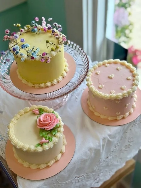 Mini Cake - Pink hearts