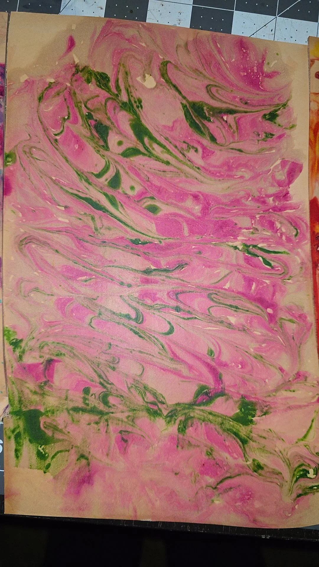 Pink and Green Marble
