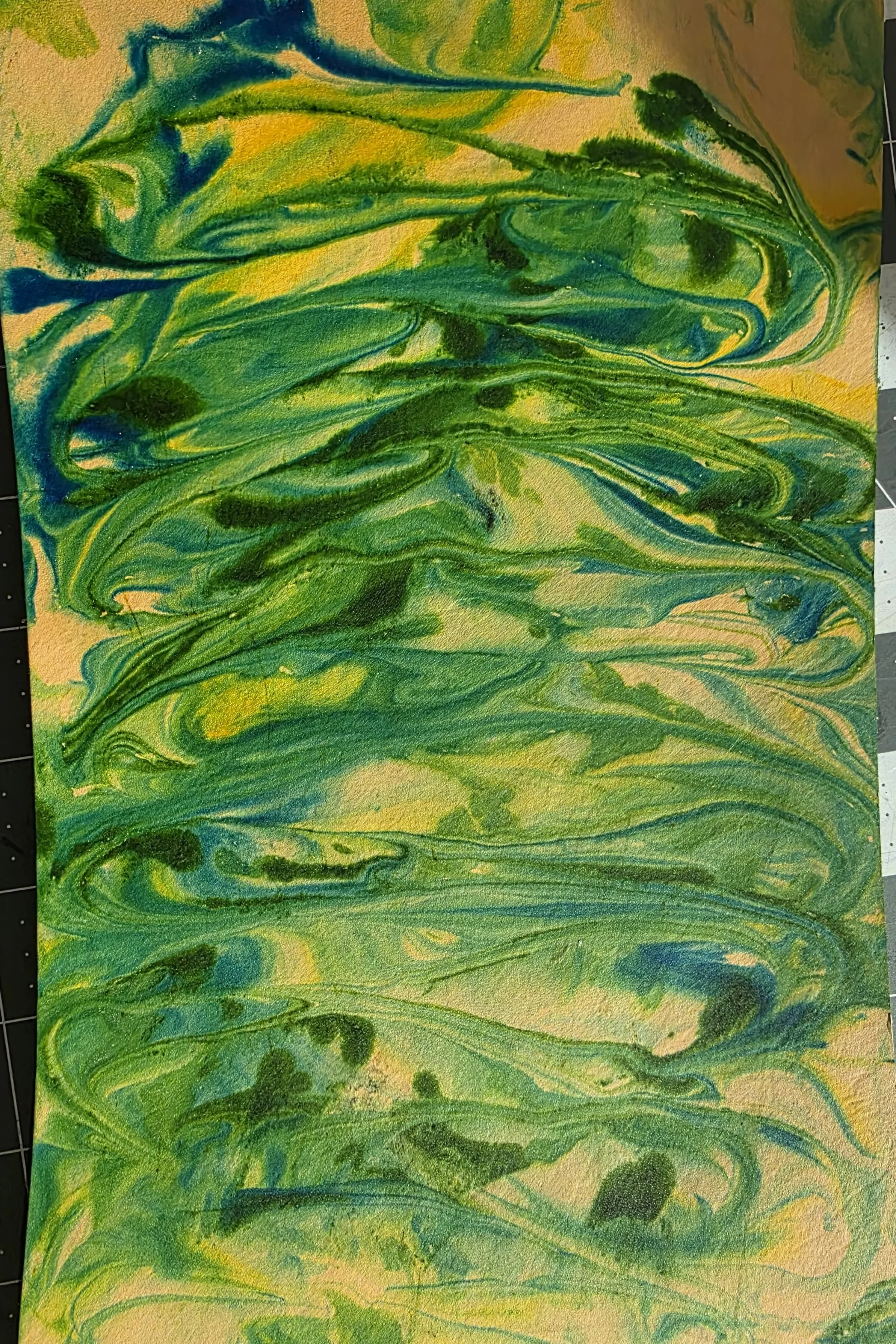 Yellow, Blue, Green Marble