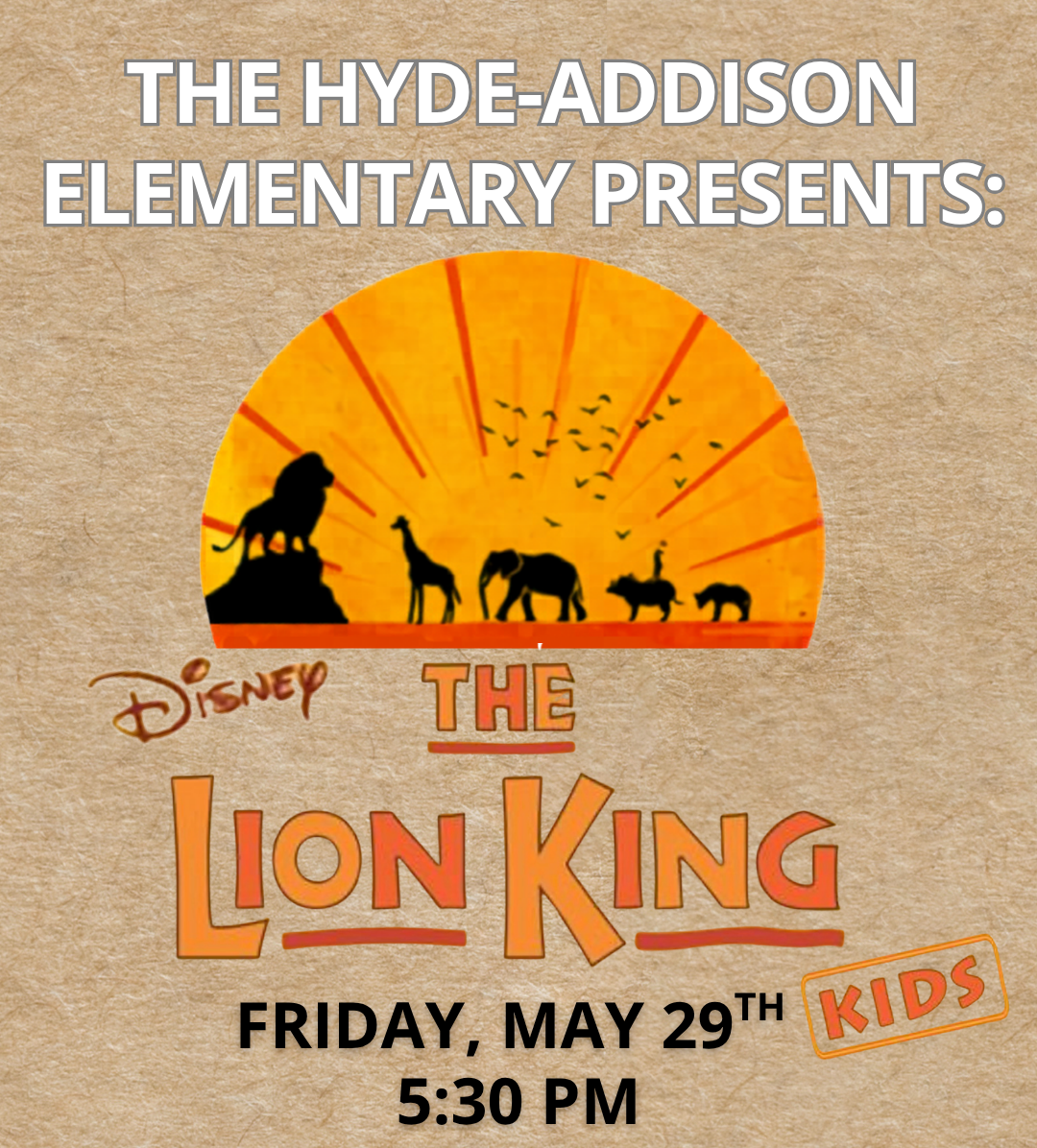 School Musical: Disney's The Lion King Kids