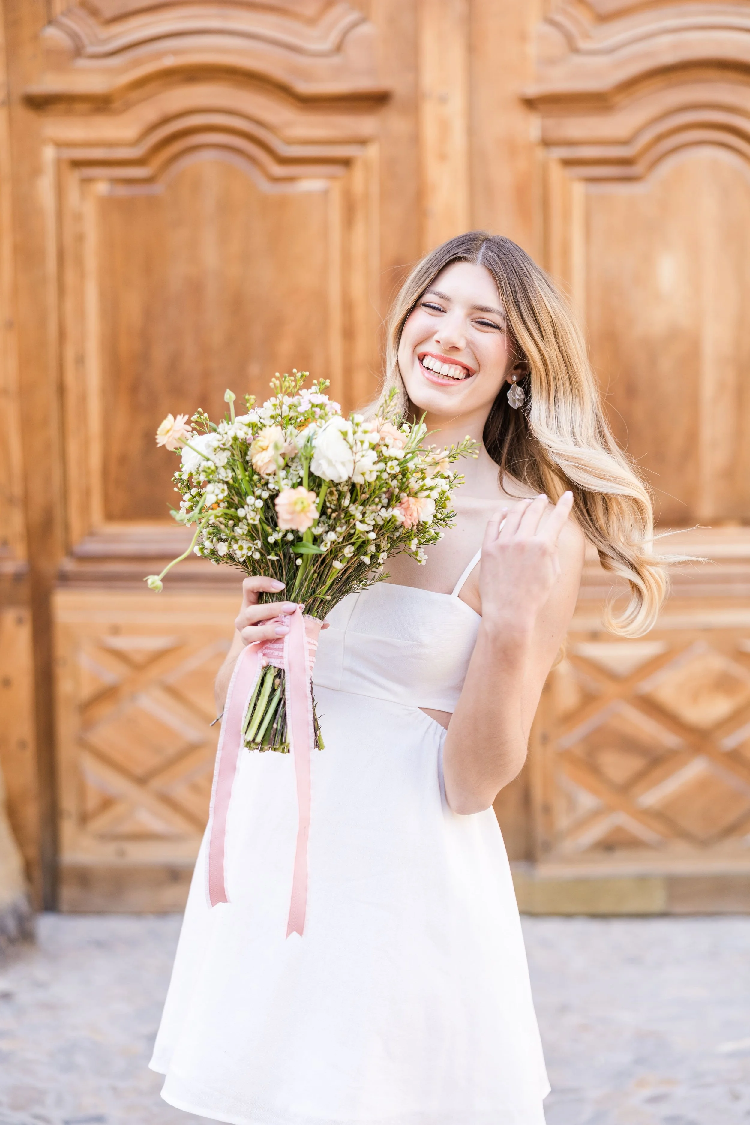 Walking past fountains