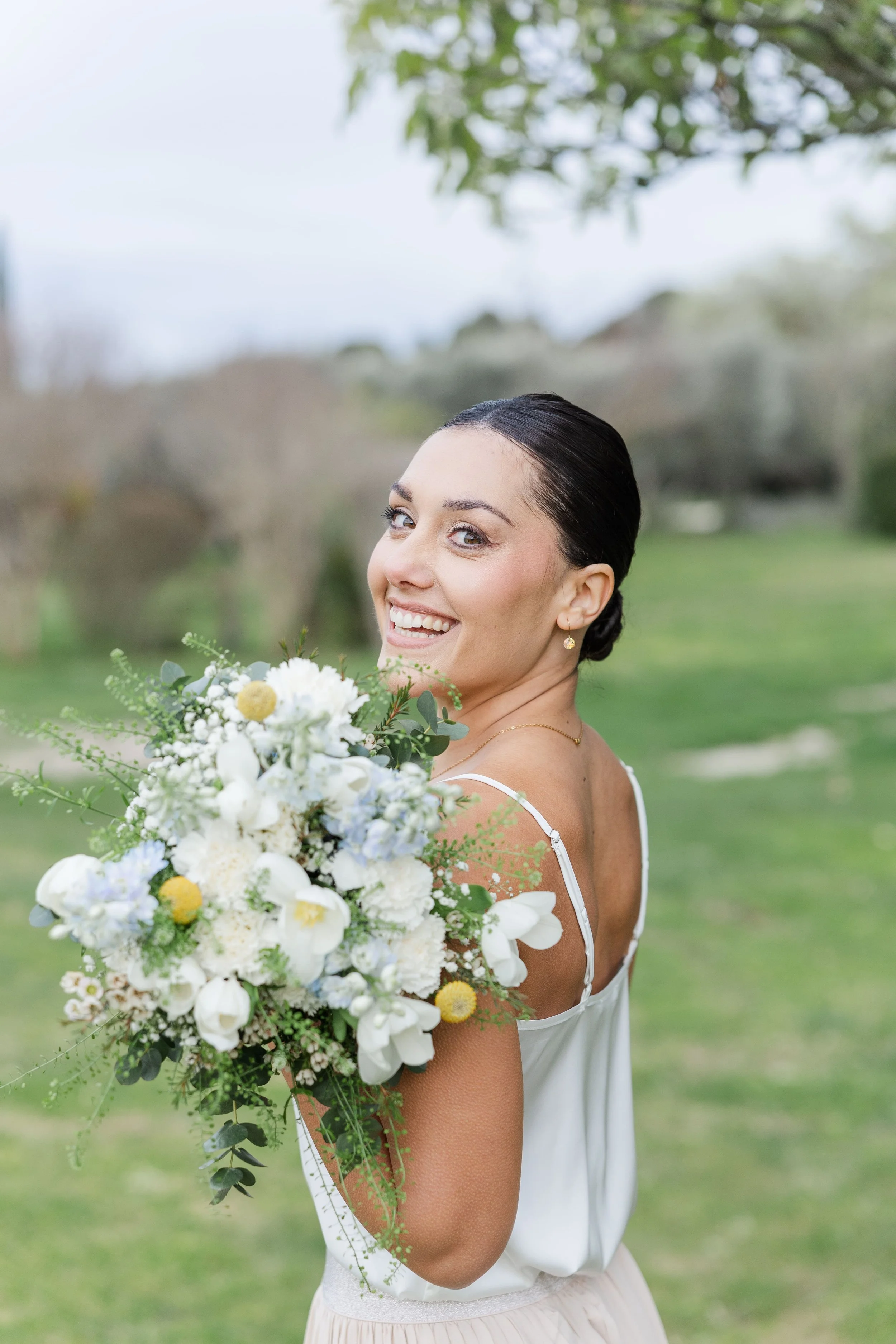 Woman Bouquet Portrait Provence