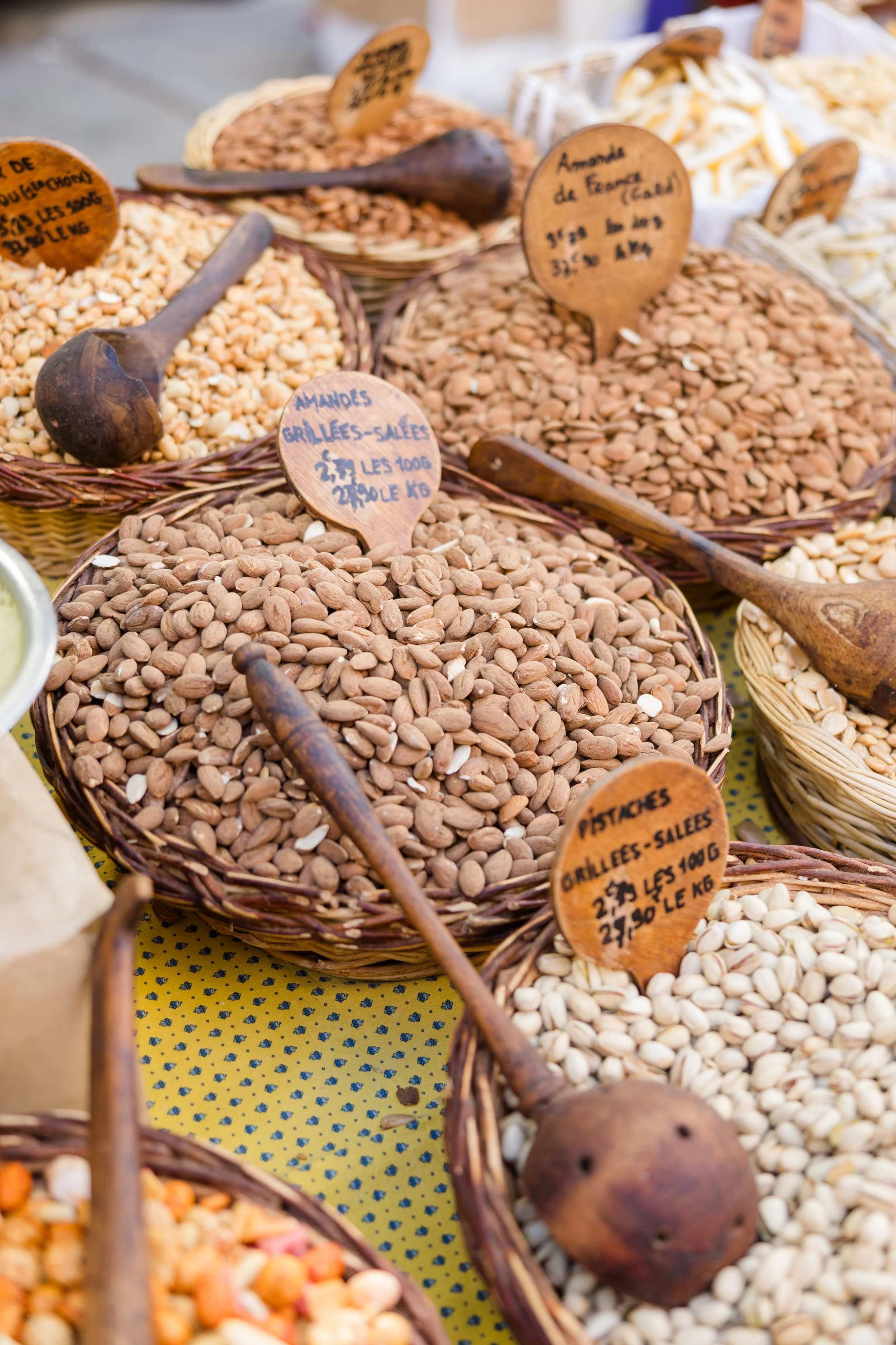 Artisan Nuts and Grains in Provence Market