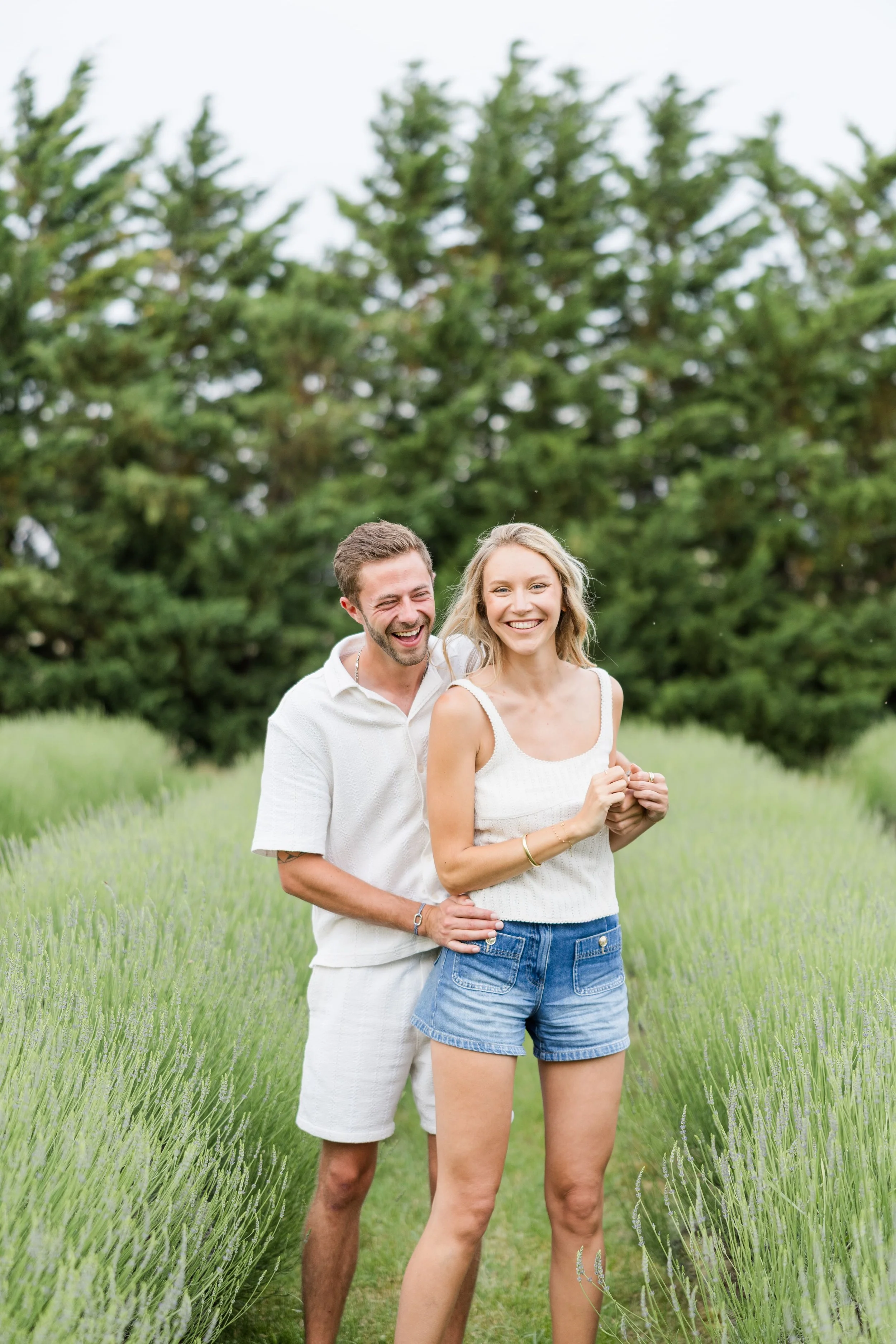 Joyful Couple Photography in Provence Lavender Fields