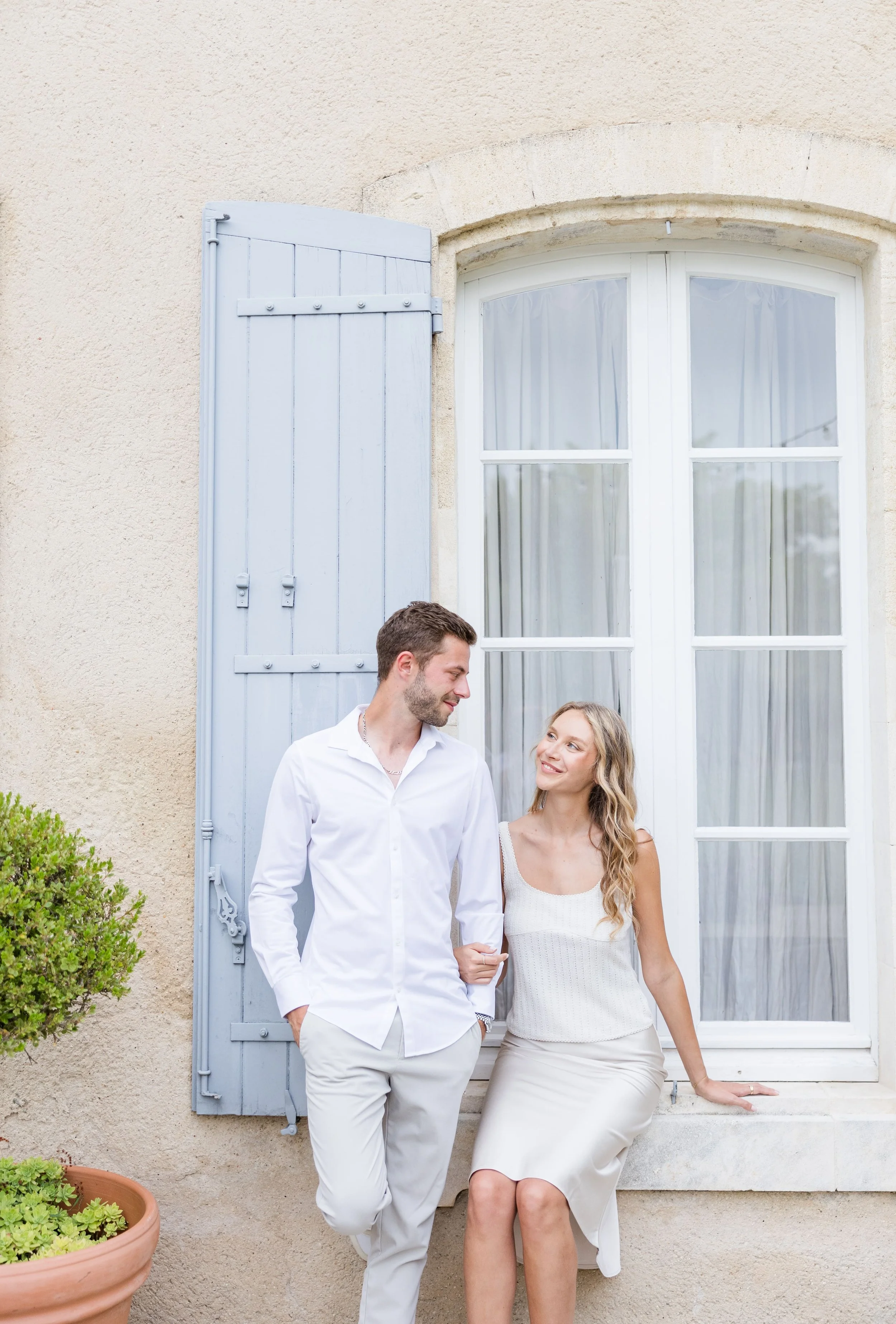 Romantic Window Portrait at a Provençal Villa