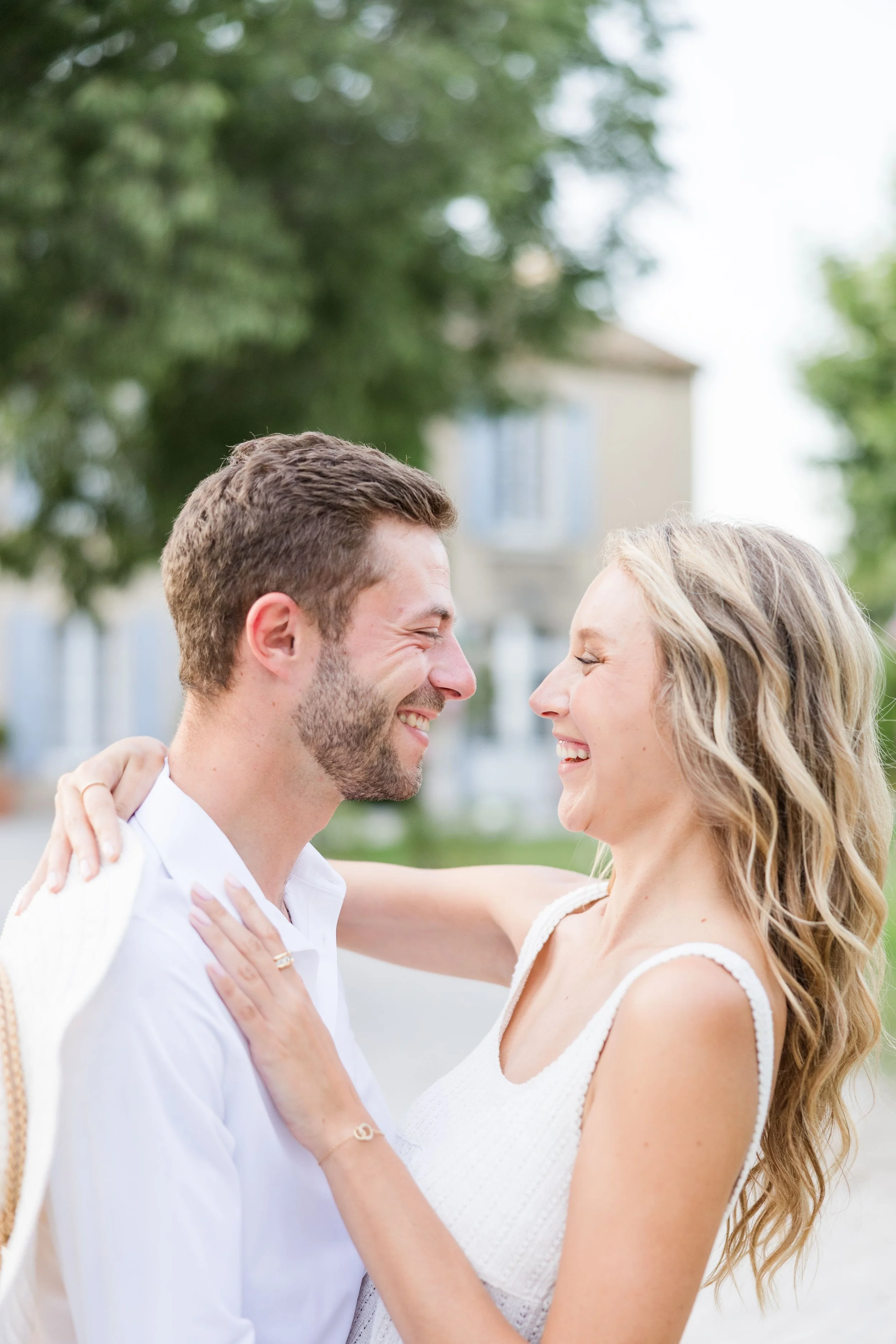 Soft Summer Couple Portrait in Provence