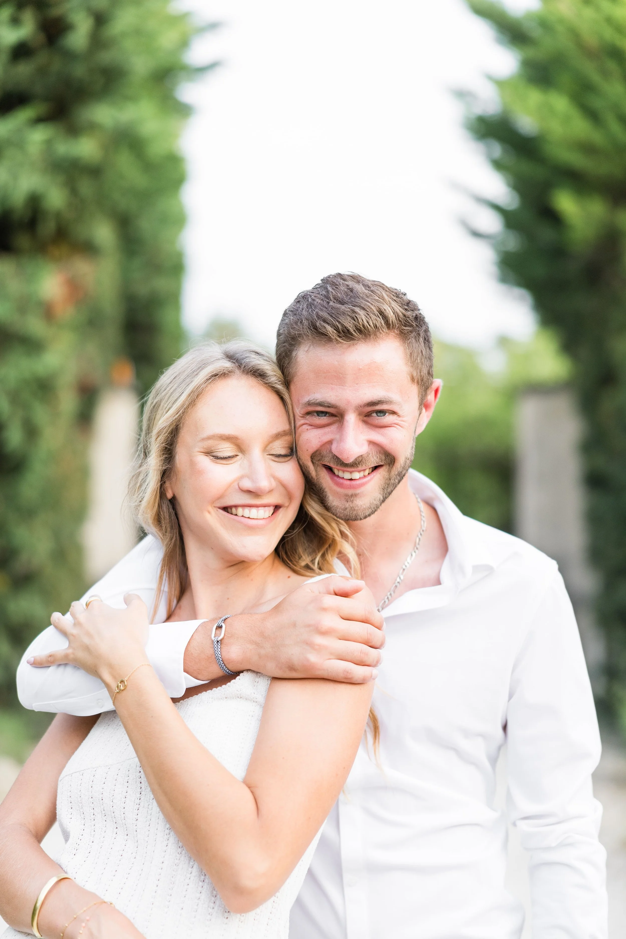 Romantic Couple Portrait in Provence Gardens