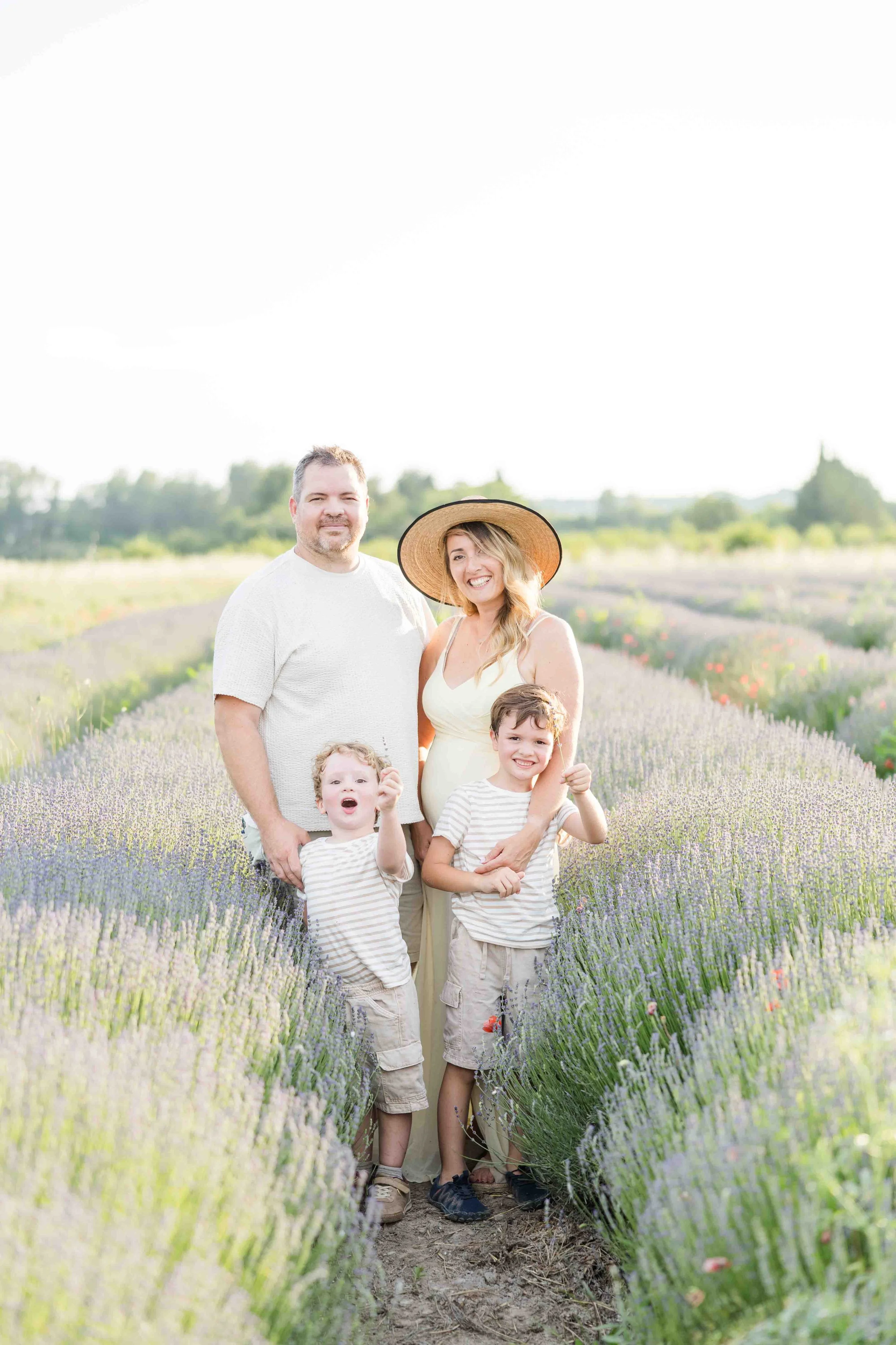 Family Portrait in Lavender Fields of Provence