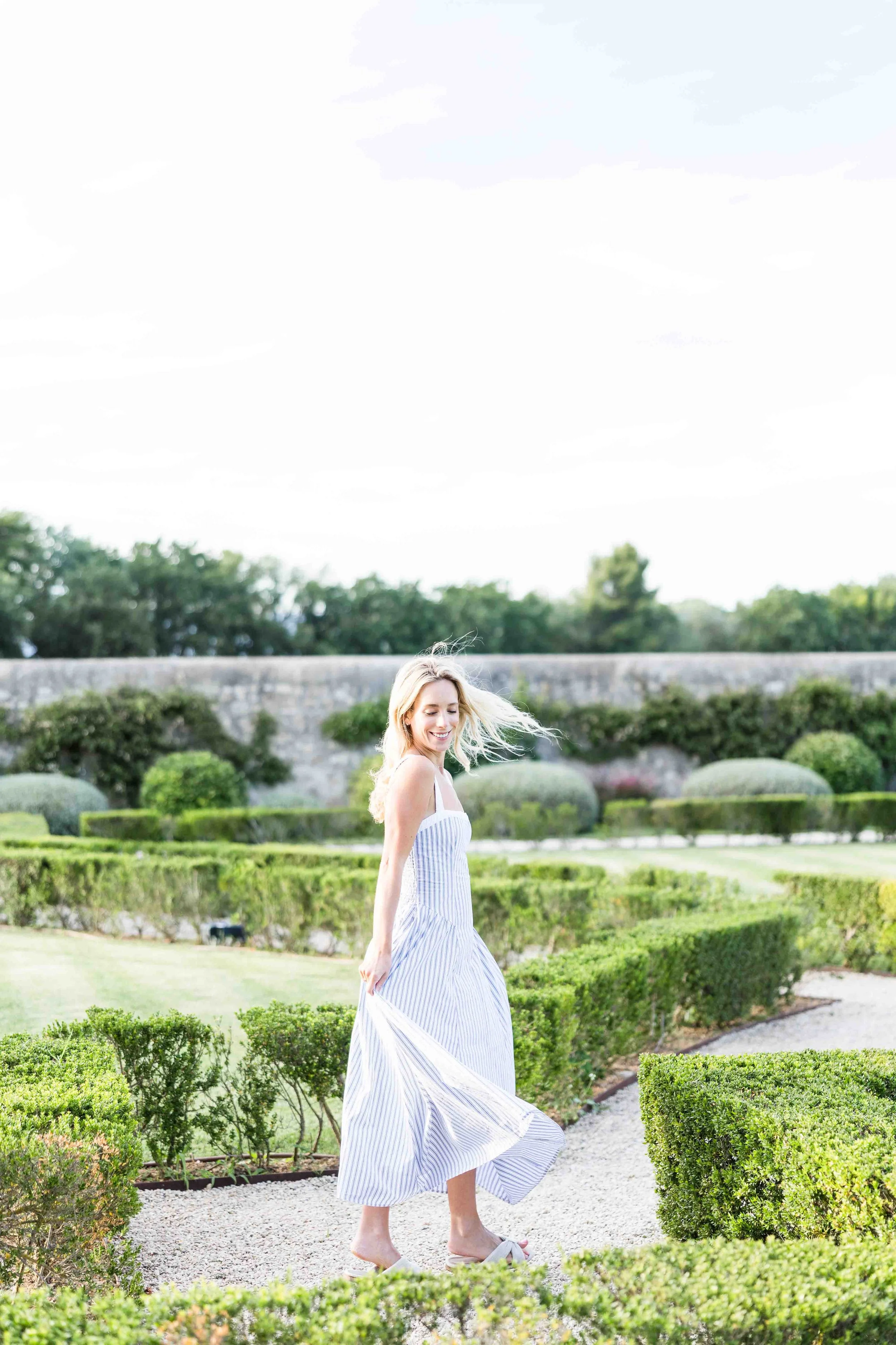 Elegant Portrait in Provence Gardens