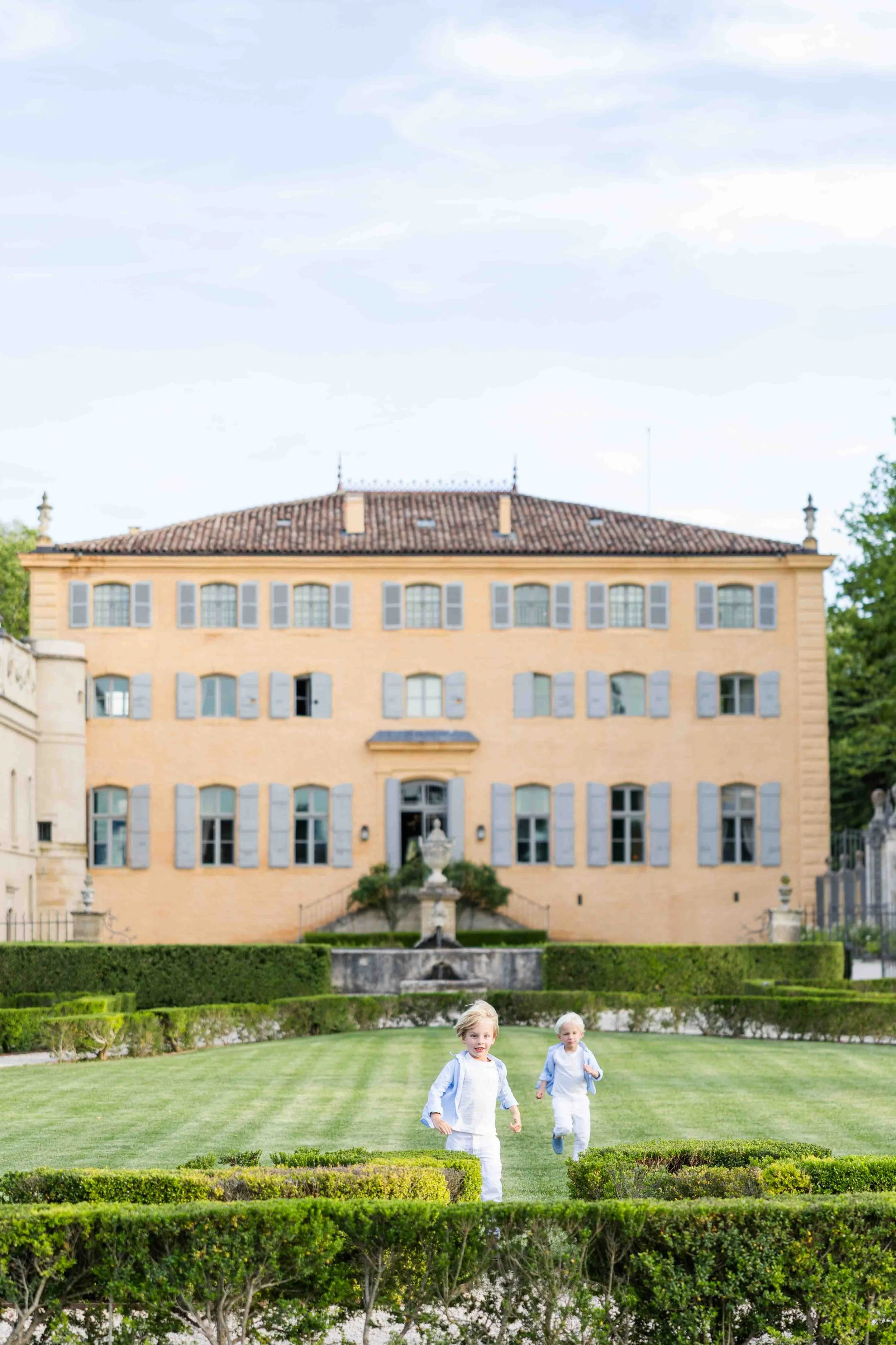 Family Portrait with Château View