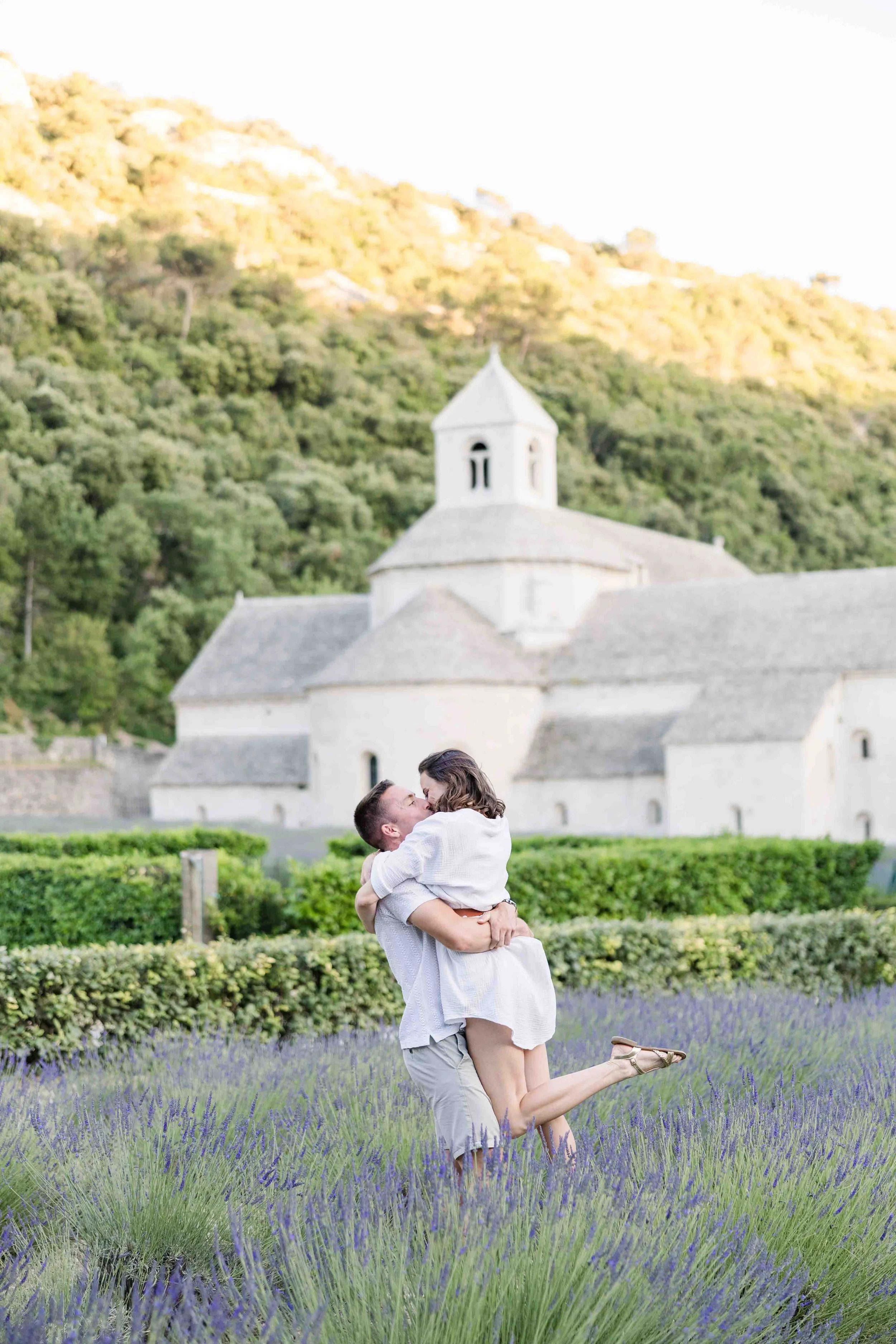 Romantic Engagement Session at Abbaye de Sénanque