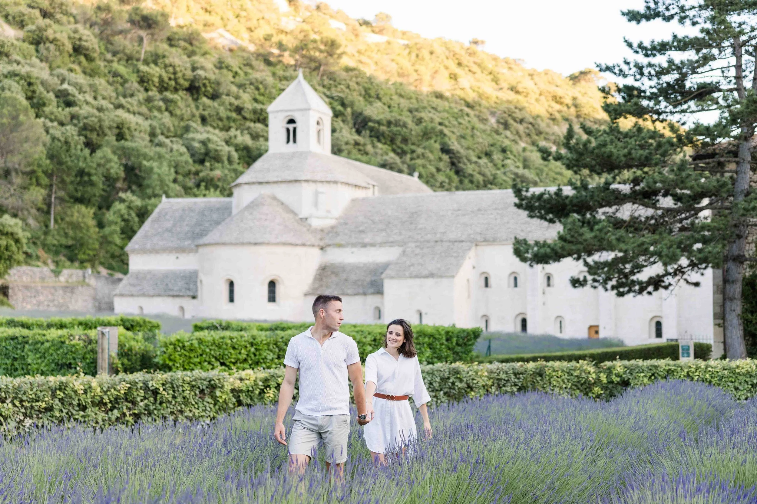 Walking Through Lavender Fields in Provence