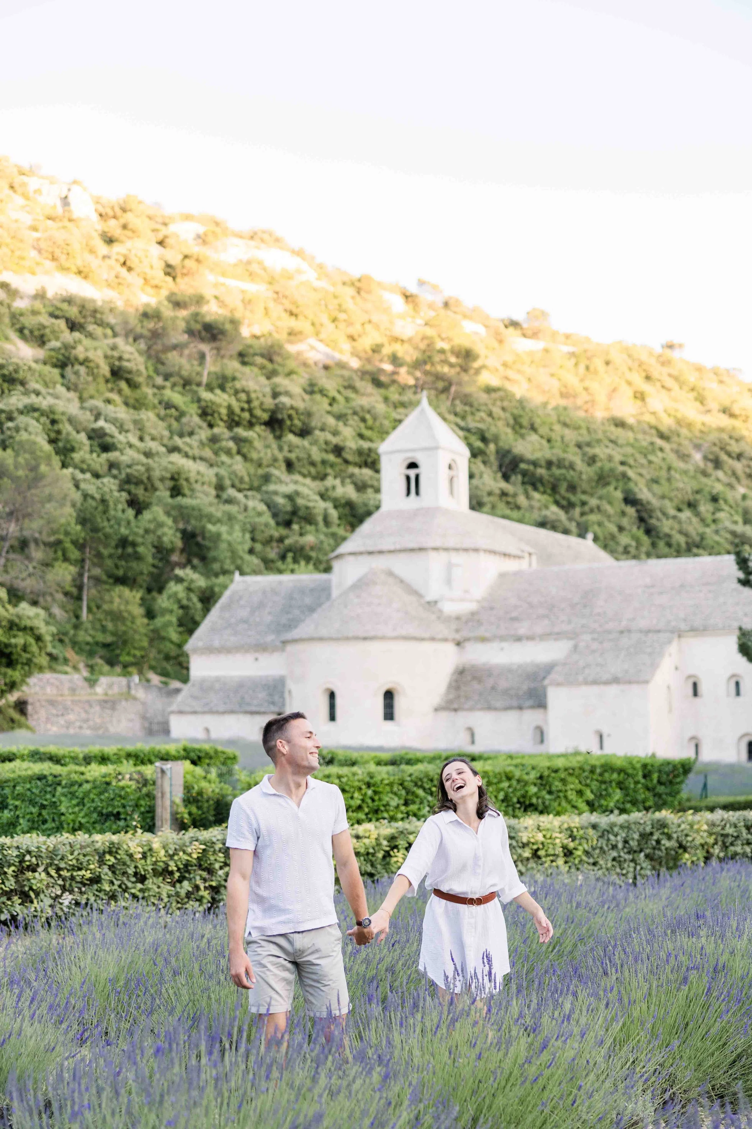 Golden Hour Couple Session at Abbaye de Sénanque