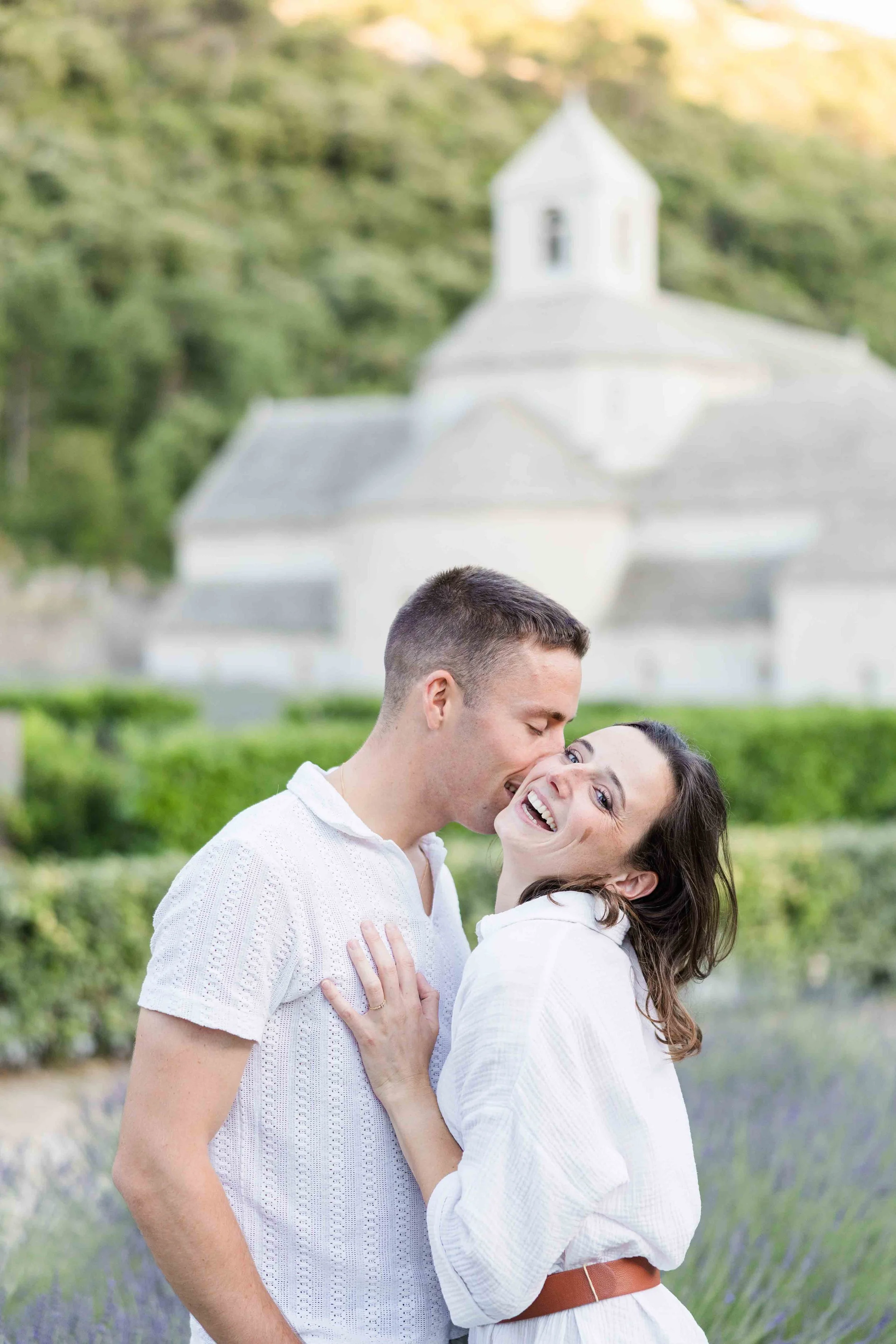 Provence Lavender Field Engagement Portrait