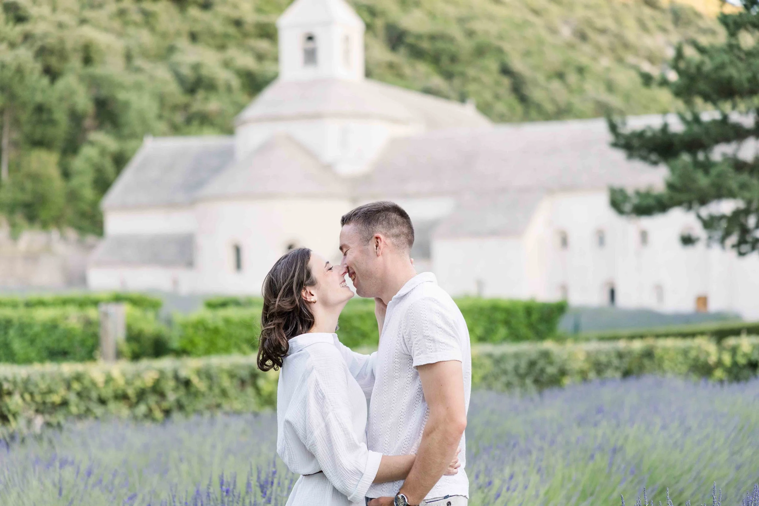 Intimate Engagement Moment in Gordes Provence