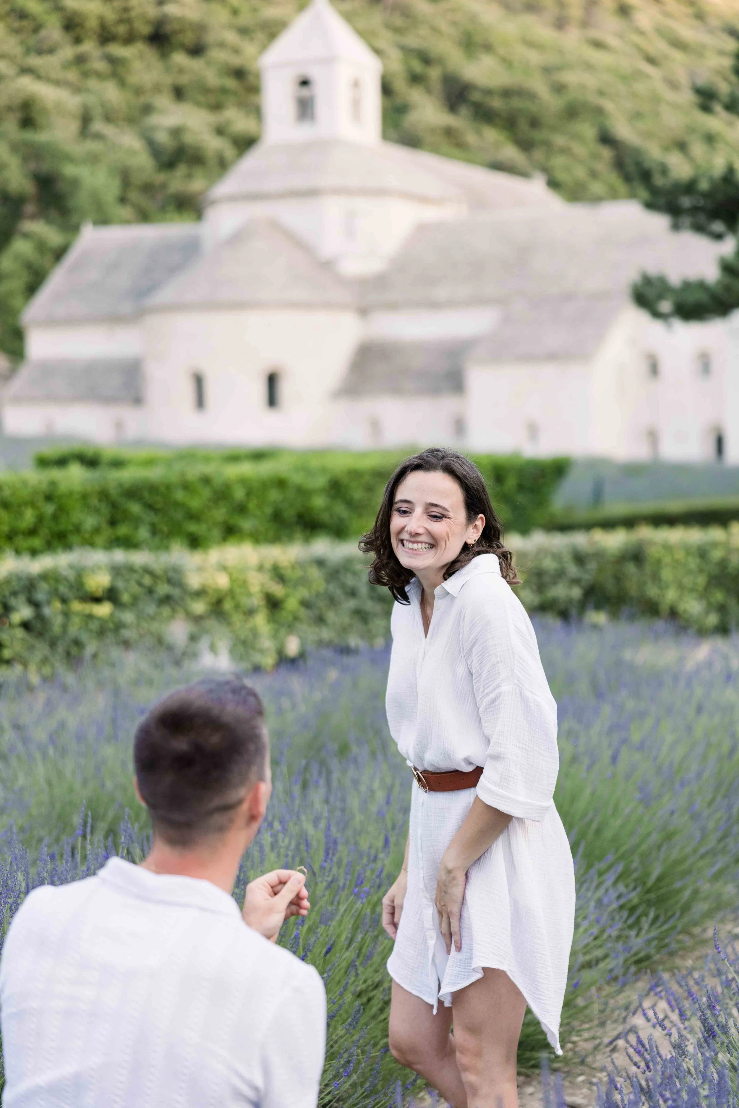 Surprise Proposal at Sénanque Abbey Lavender Fields in Provence
