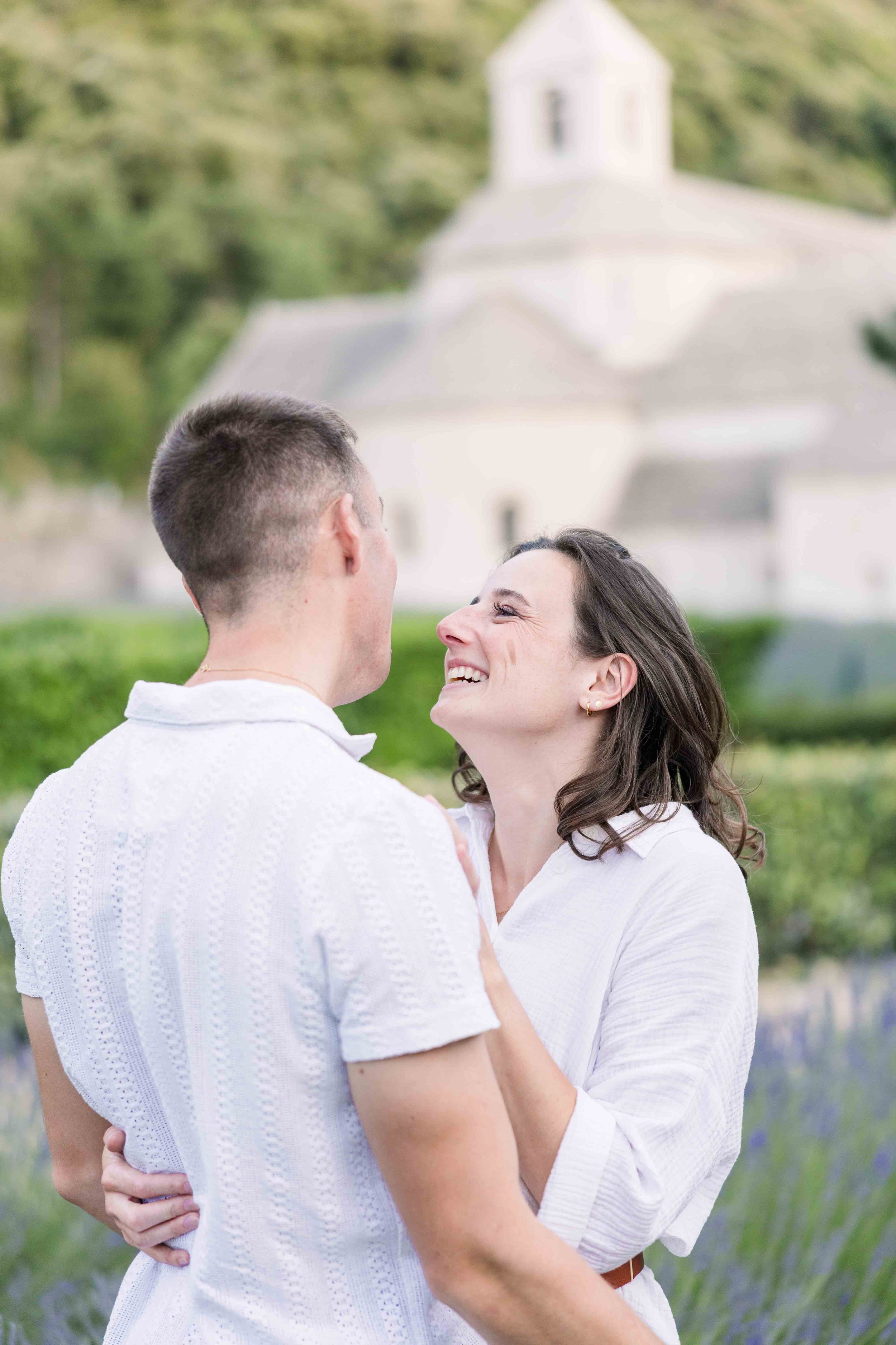 Joyful Engagement Session Near Gordes