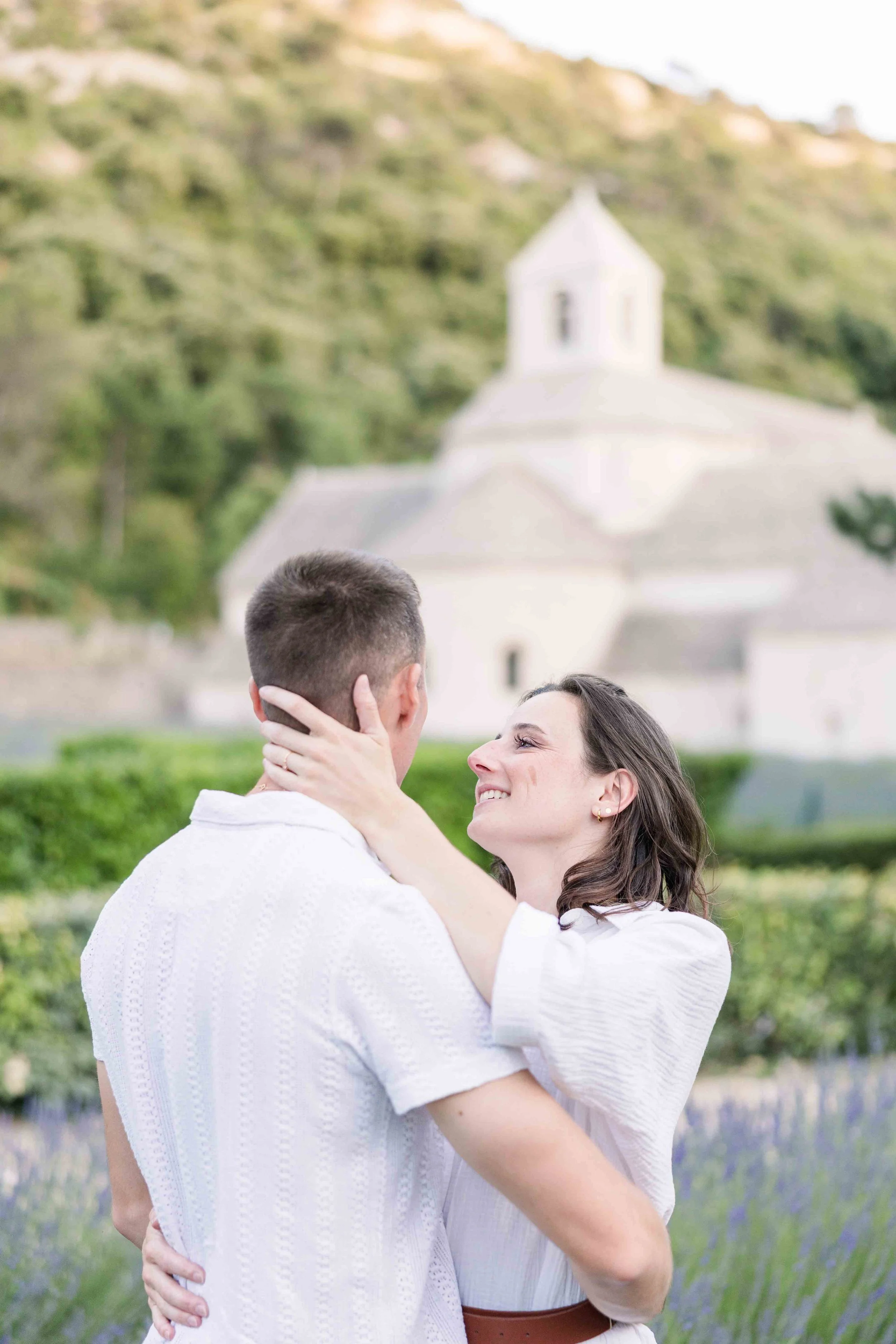 Provence Engagement Photos at Sénanque Abbey