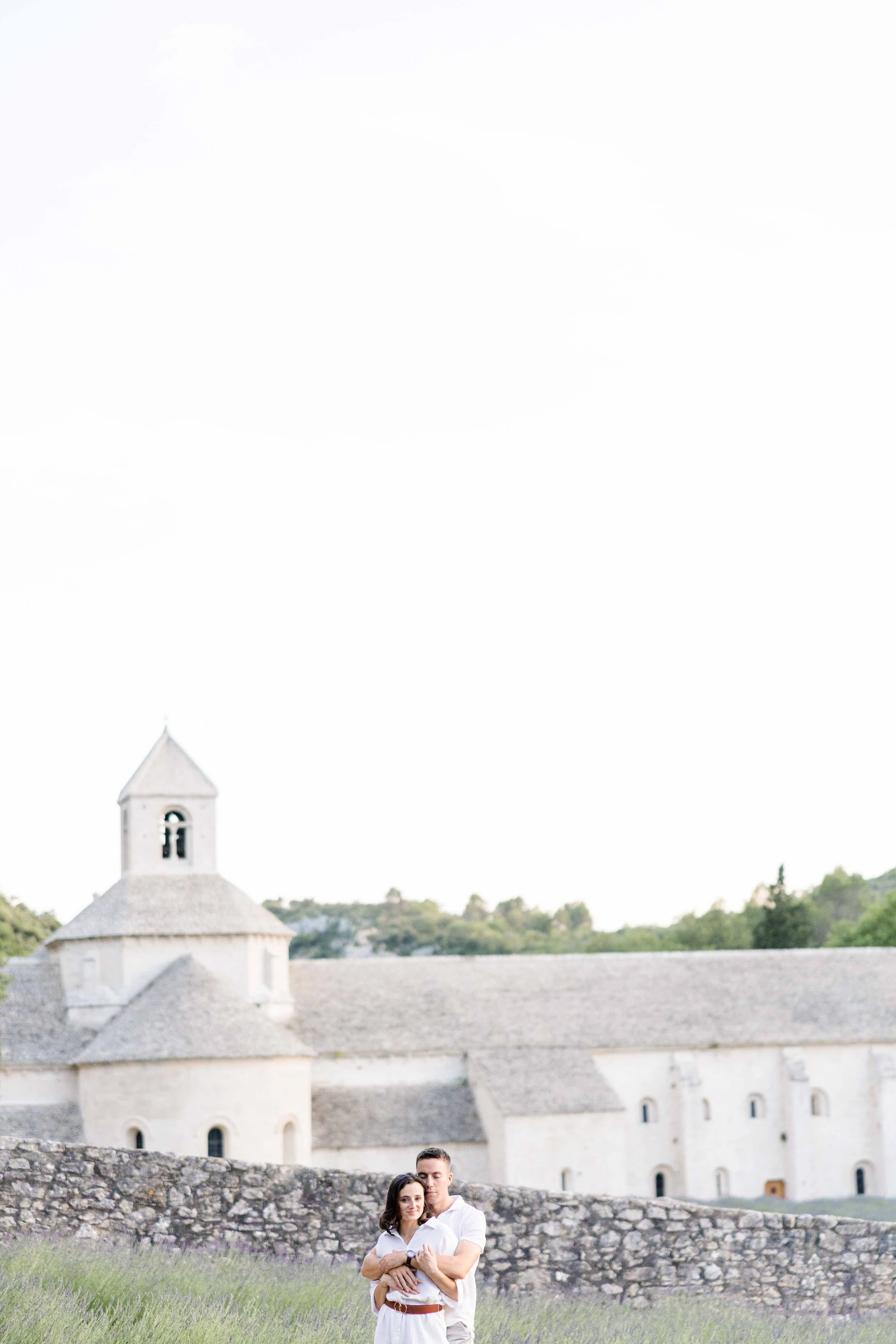 Sénanque Abbey Lavender Field Landscape with Couple