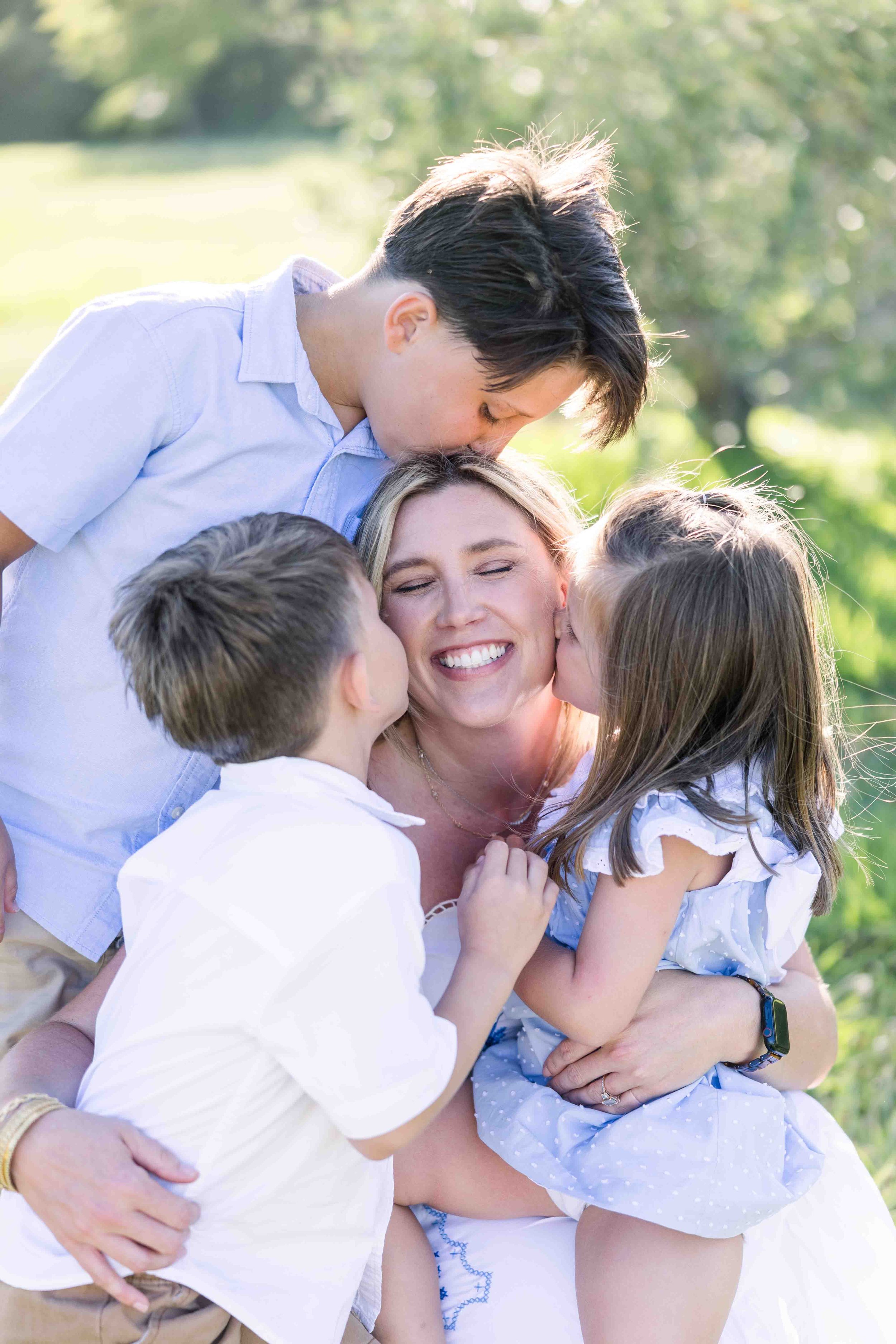 Joyful Family Group Hug Provence