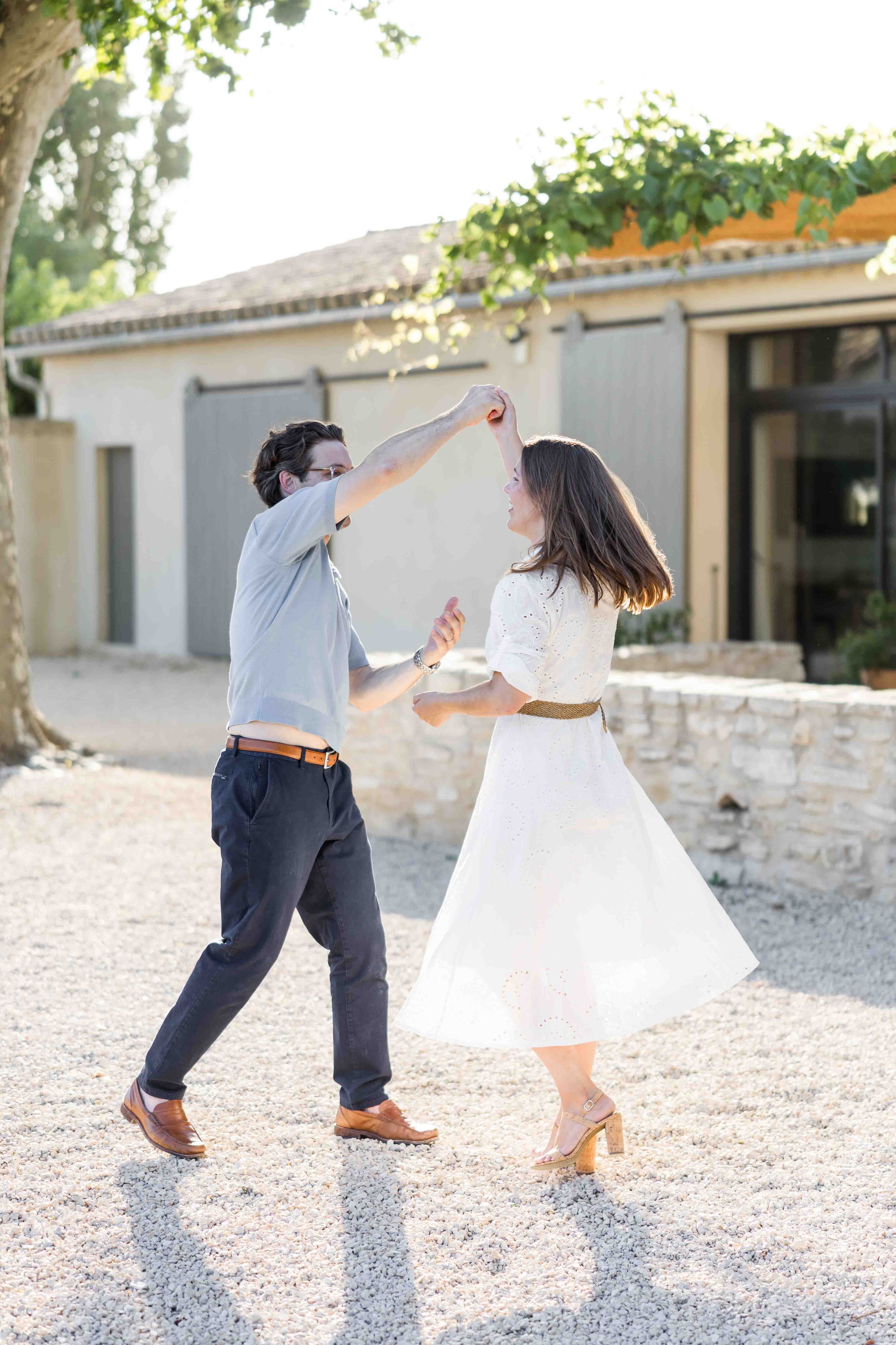 Dancing Couple Provence Family Session