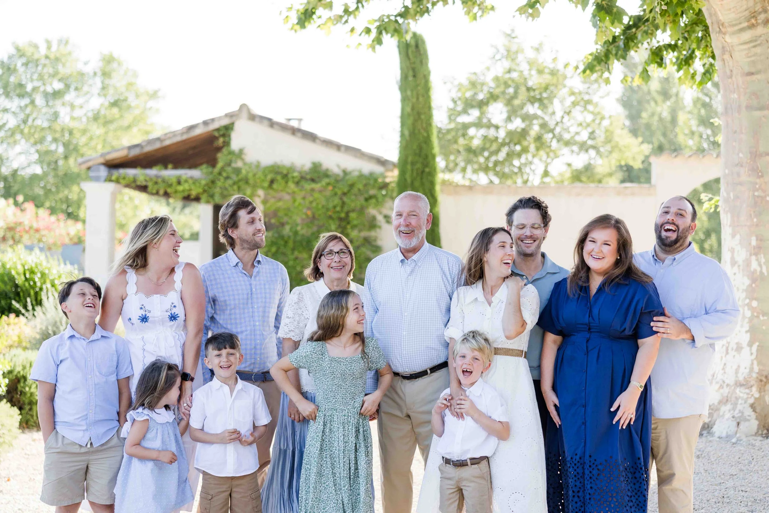 Candid Extended Family Portrait Provence