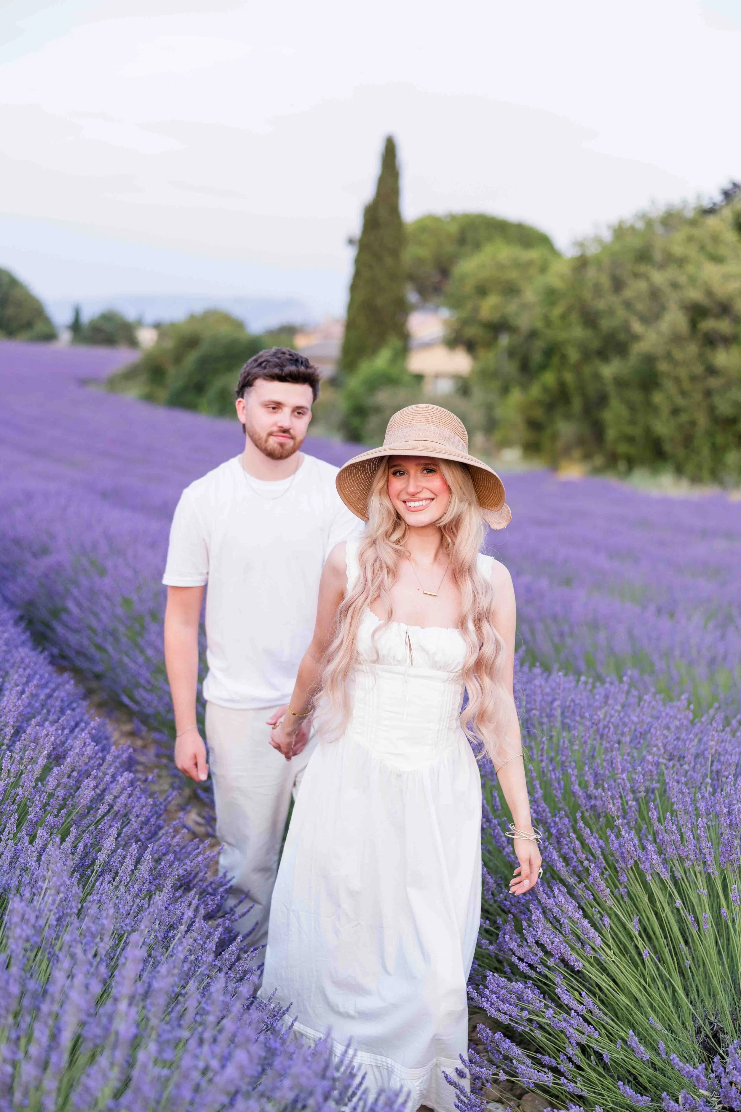Couple Session in Lavender Fields