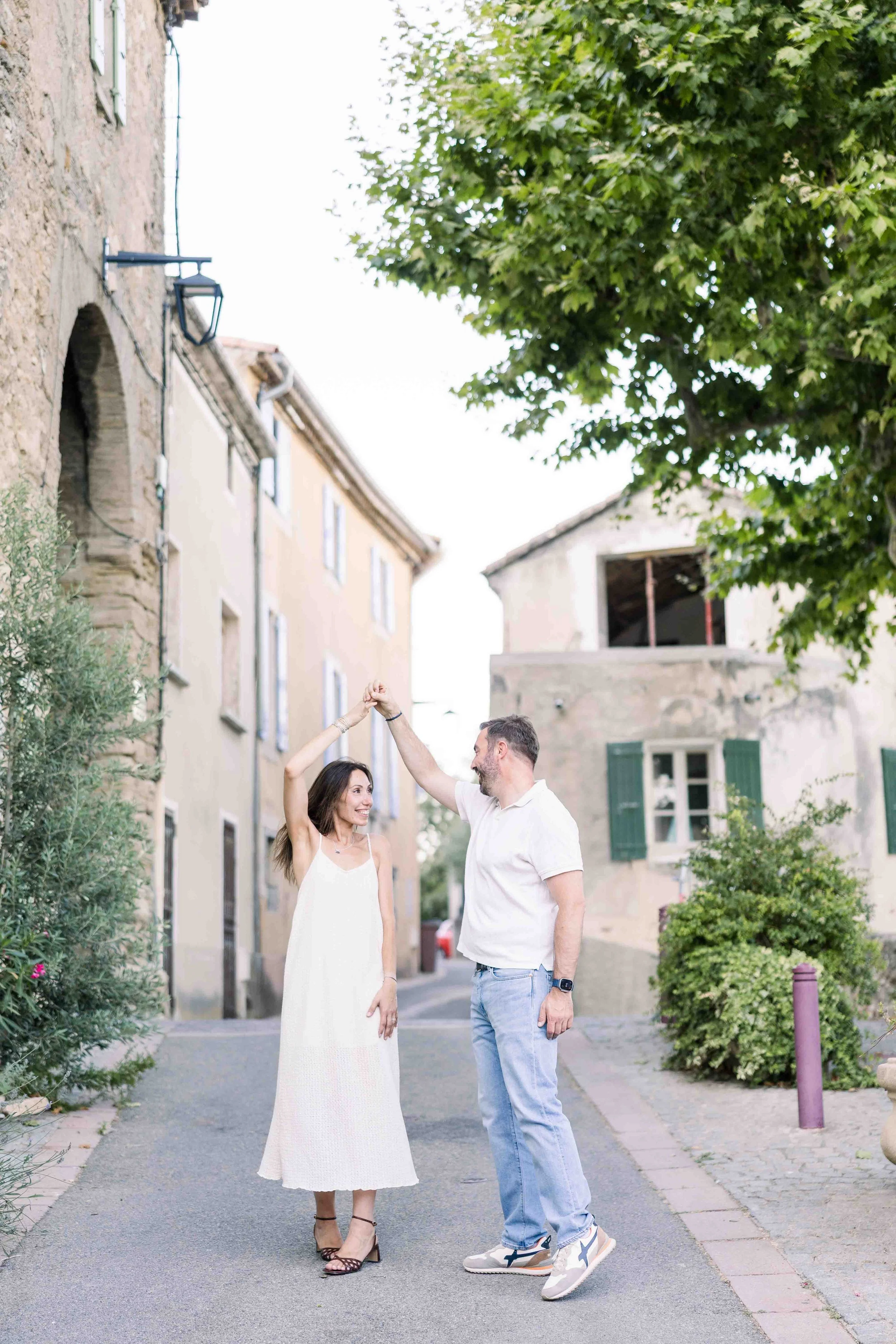 Couple Dancing in a Provençal Village