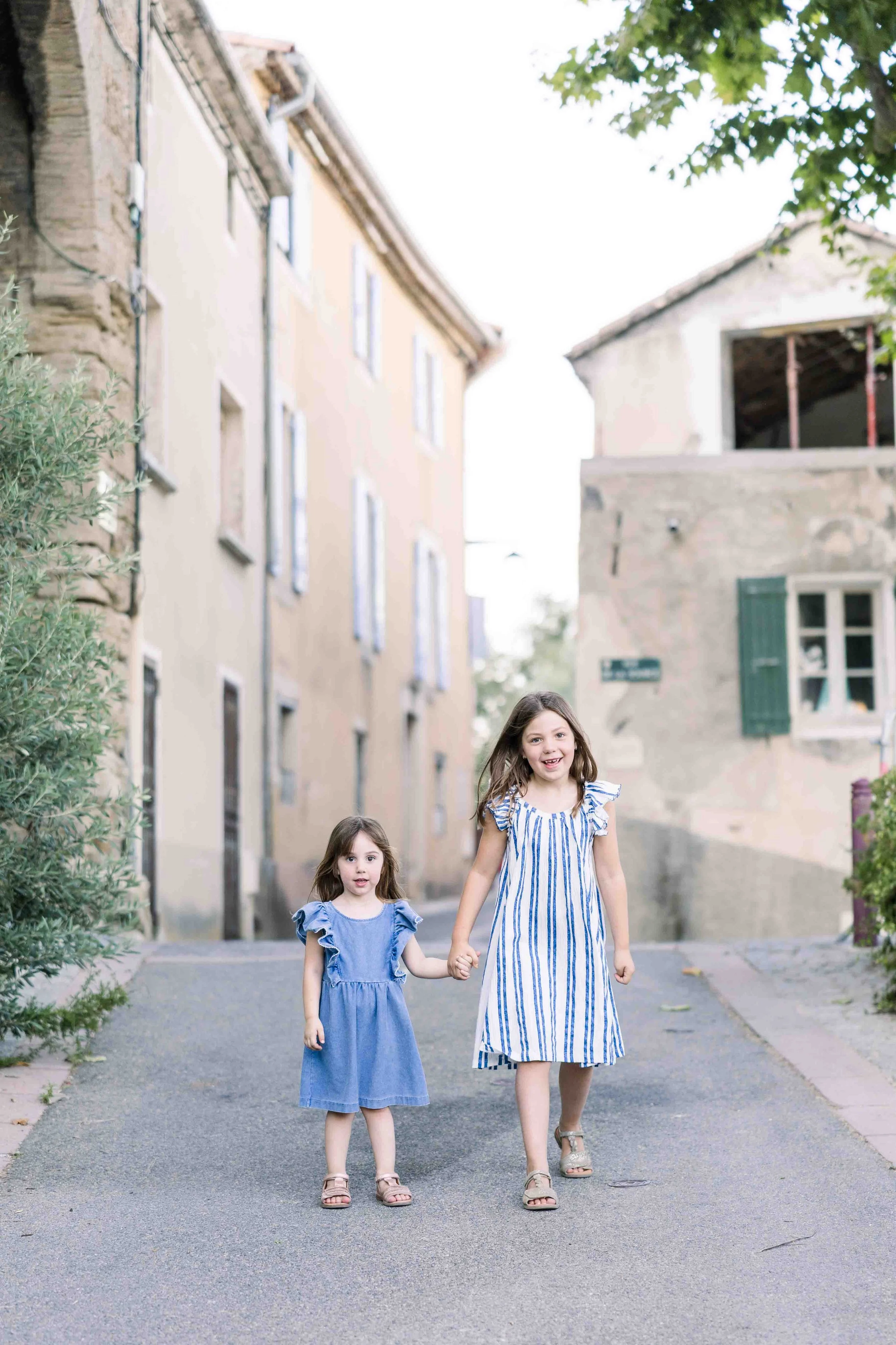 Sisters Walking Together in Provence