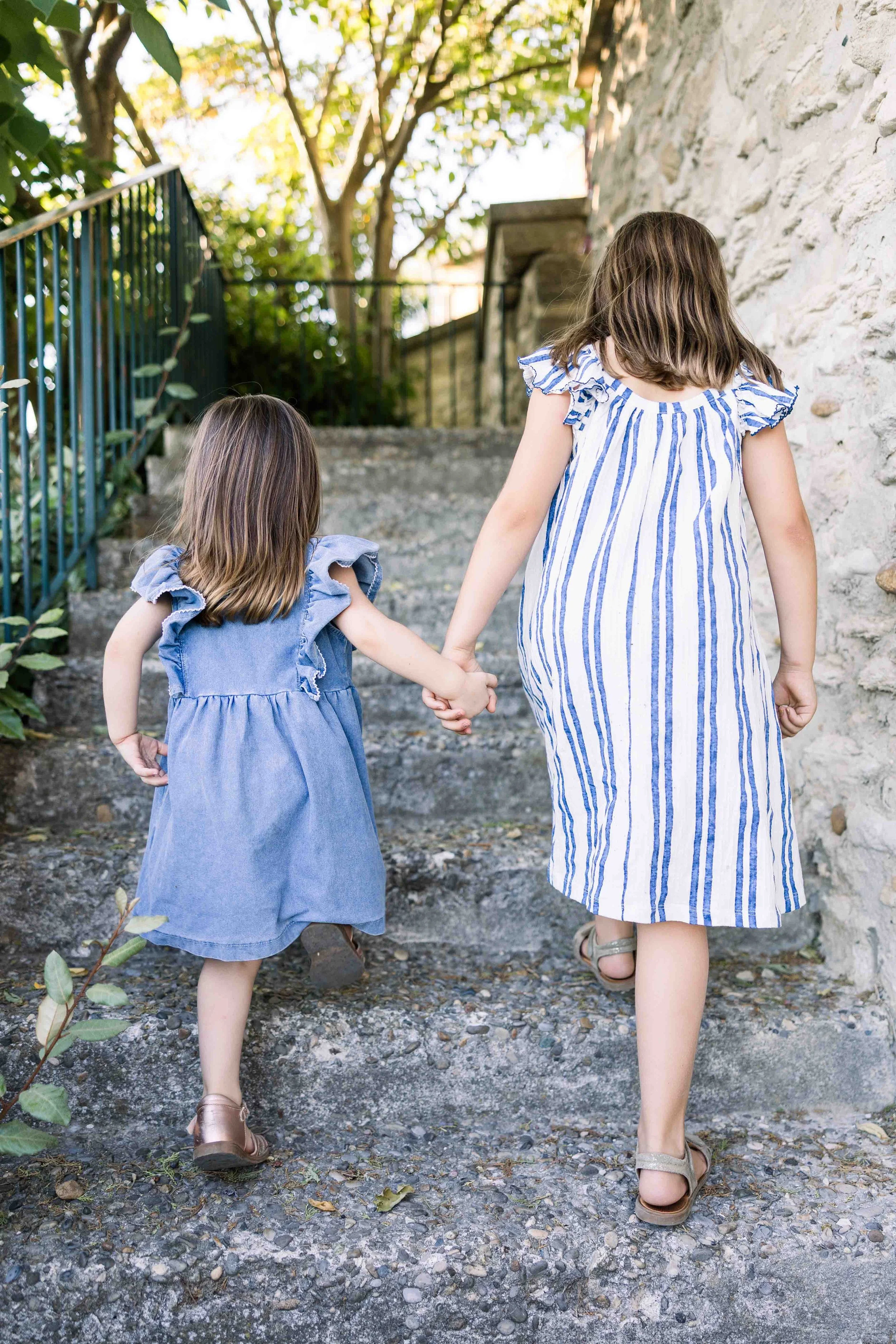 Sisters Exploring a Provençal Village