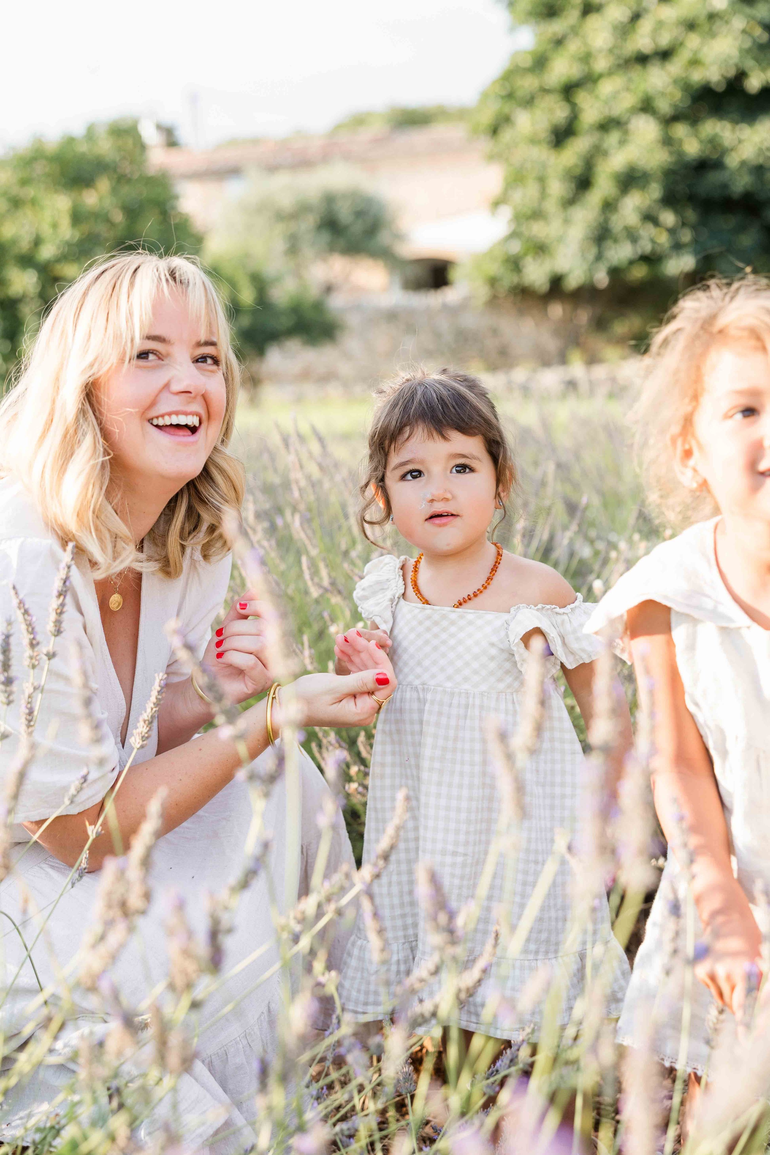 Lavender Field Family Photoshoot in Provence – Joyful Portrait