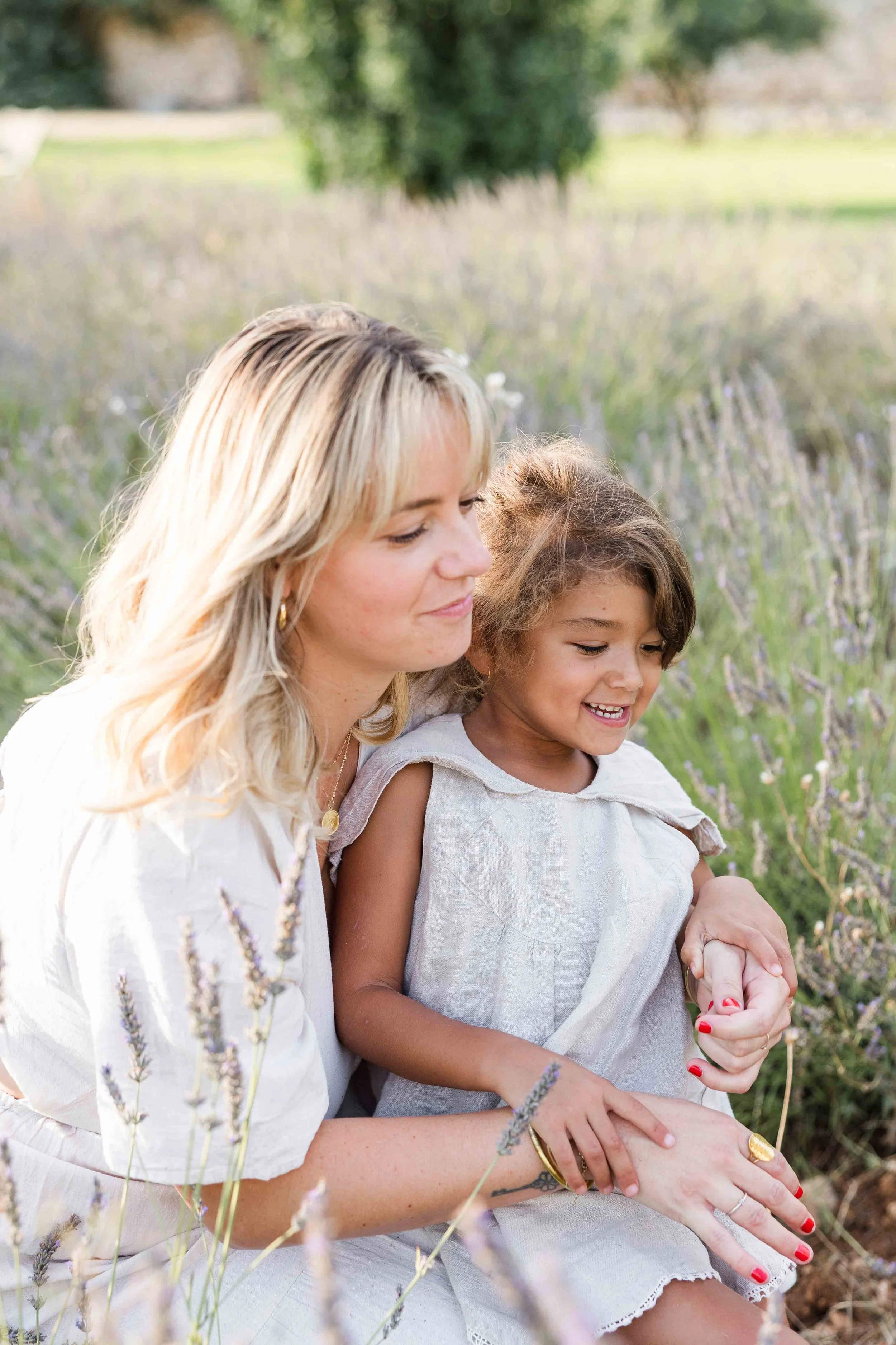 Provence Lavender Field Portrait – Mother and Daughter