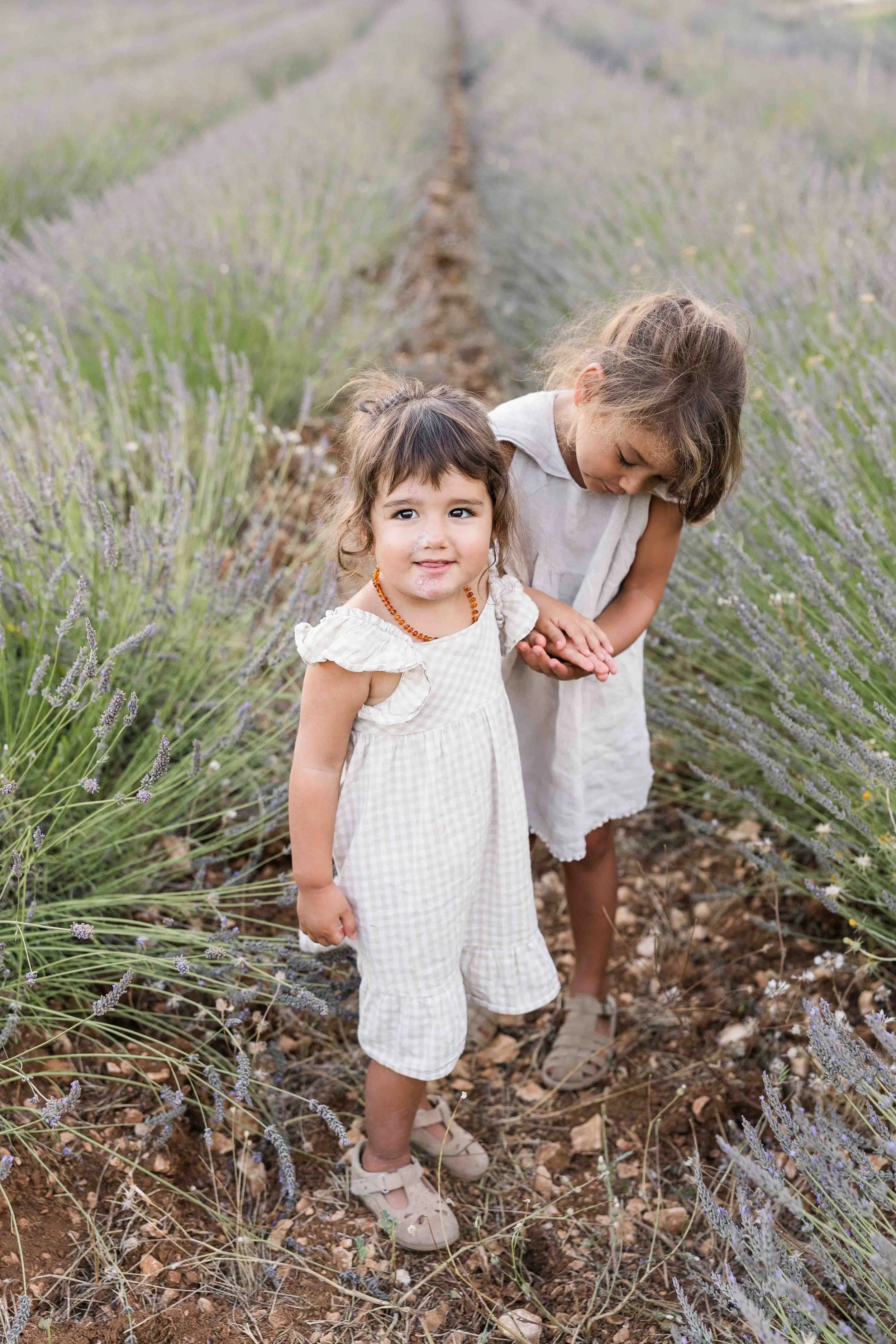Sibling connection captured in Provence
