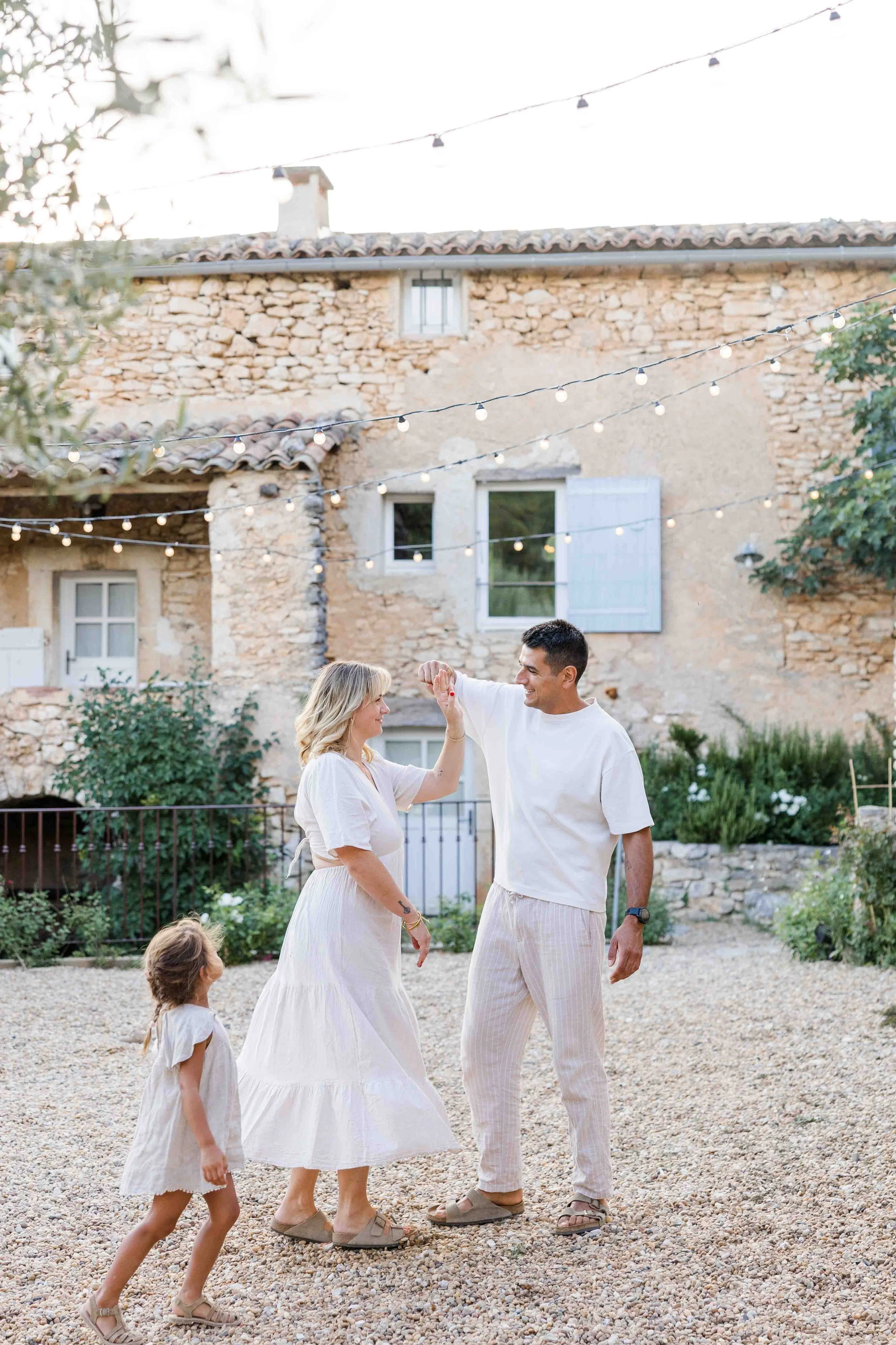Family Portrait Session – Rustic Provencal Farmhouse at Dusk