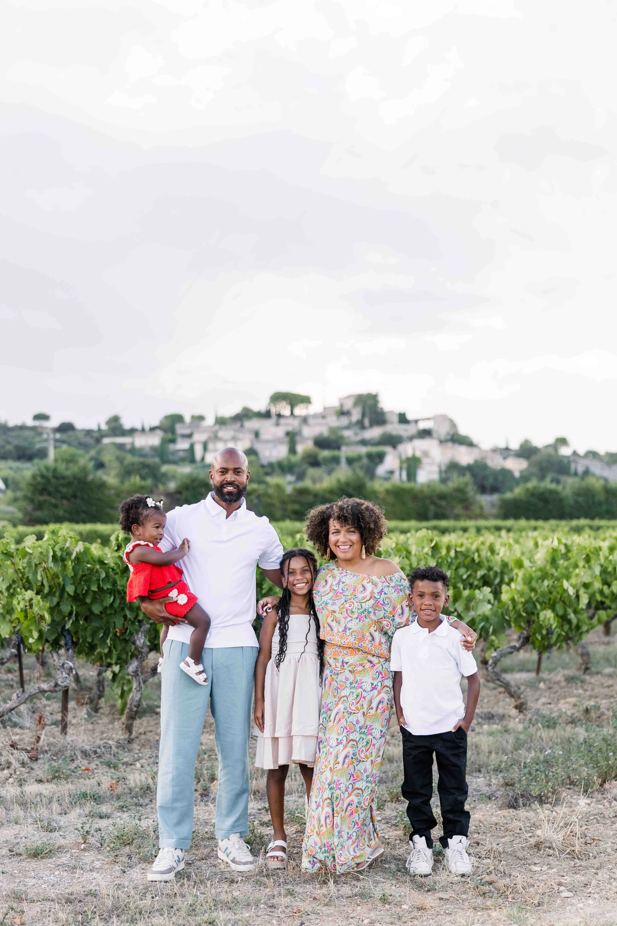 Family Photo Session in the Vineyards Near Gordes