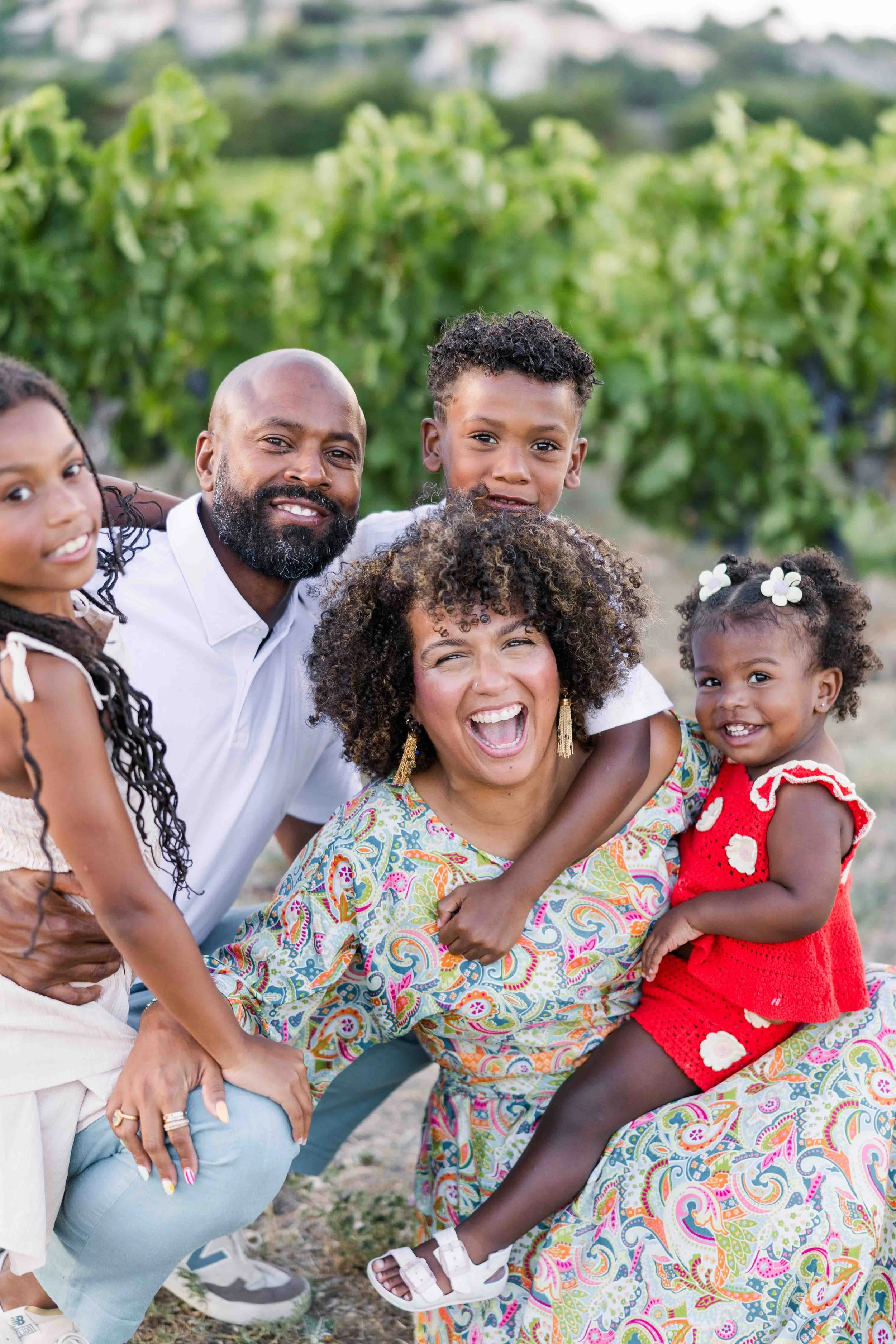 Happy Family Portrait in Provence