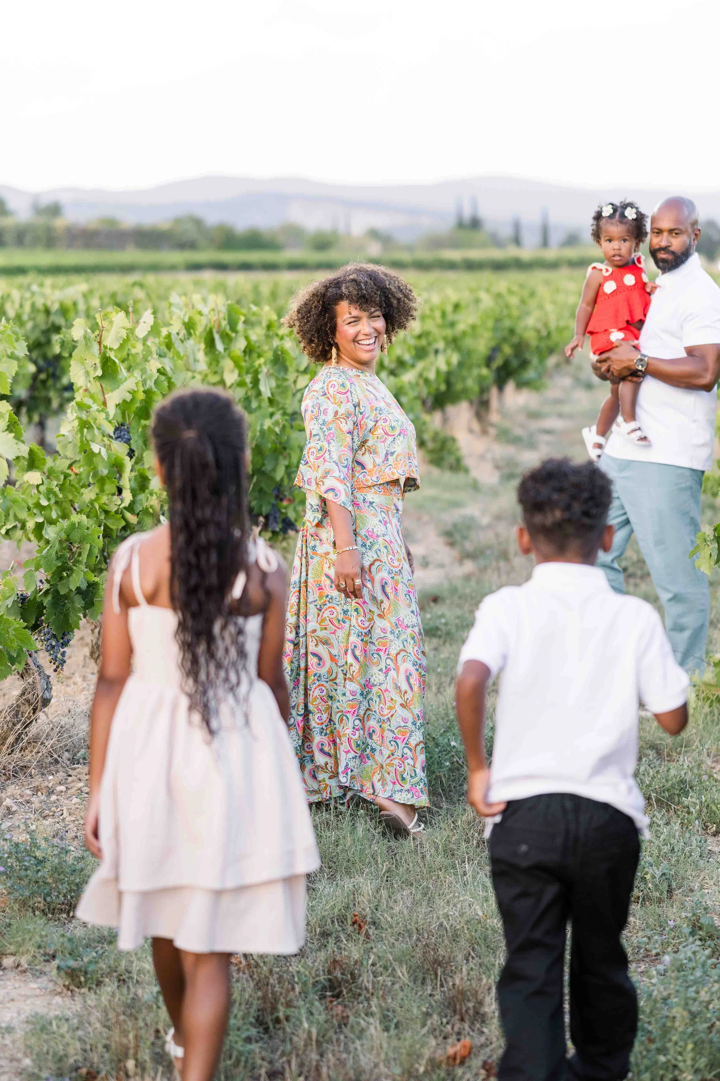 Family Walking Together in the Luberon